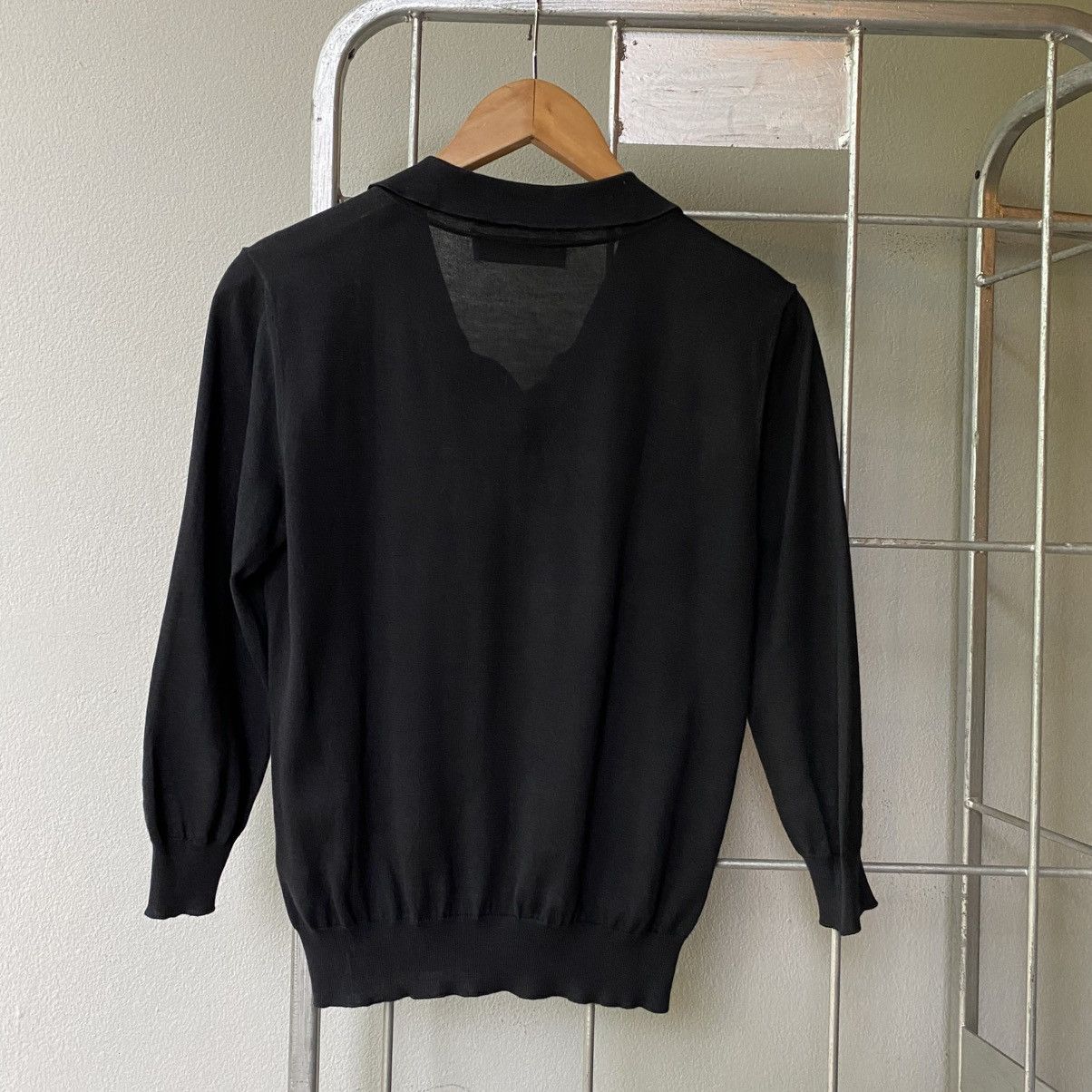 Viktor & Rolf VIKTOR& ROLF Black Semi-Sheer Knit Shirt Size XS / US 0-2 / IT 36-38 - 2 Thumbnail