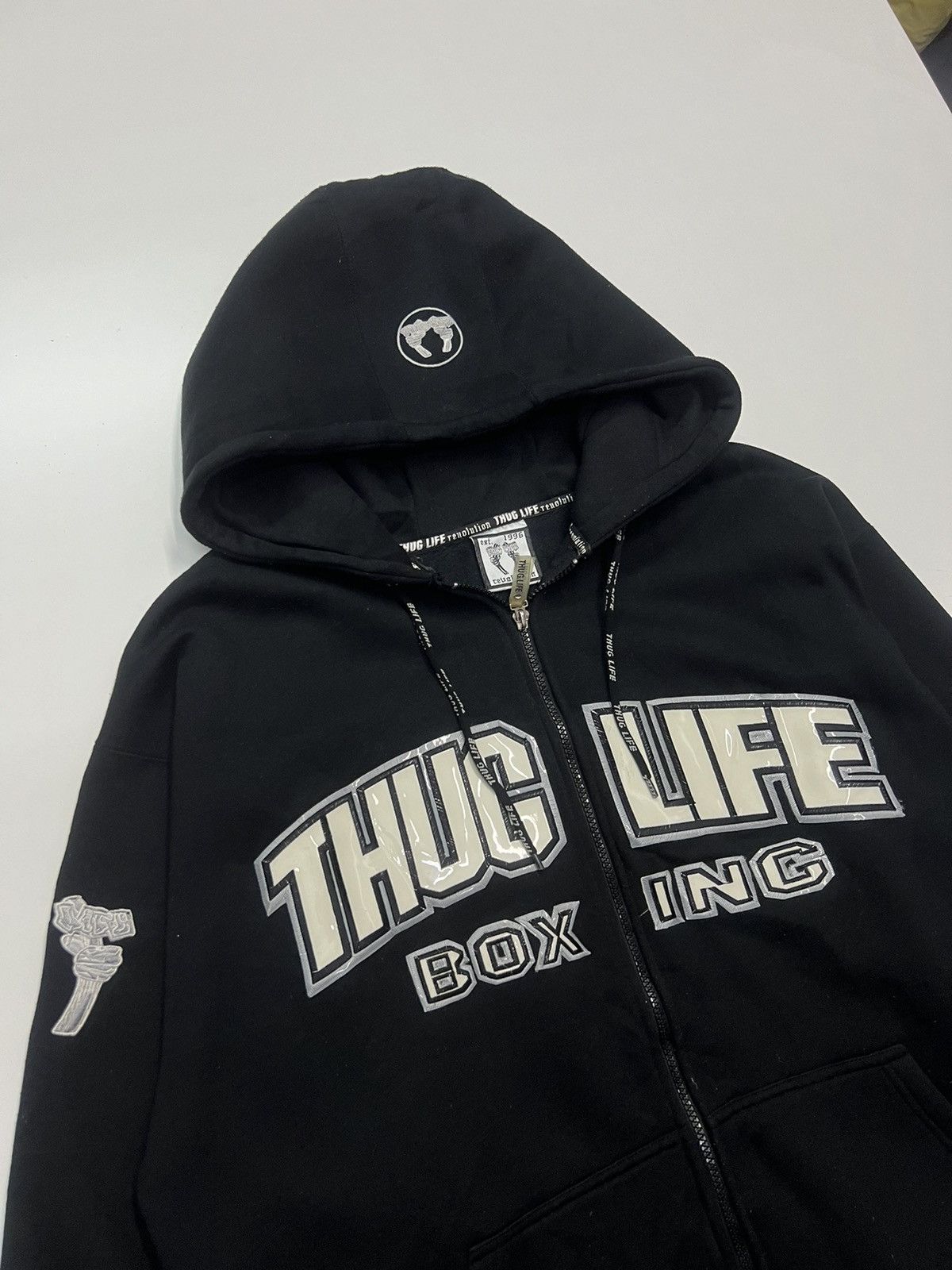 Japanese Brand THUG LIFE BOXING HOODIE Size US XL / EU 56 / 4 - 4 Thumbnail