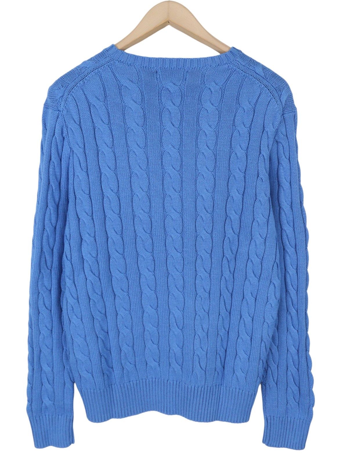 Ralph Lauren BLUE M Cable Knit Crew Pullover 86951 Size US M / EU 48-50 / 2 - 4 Thumbnail