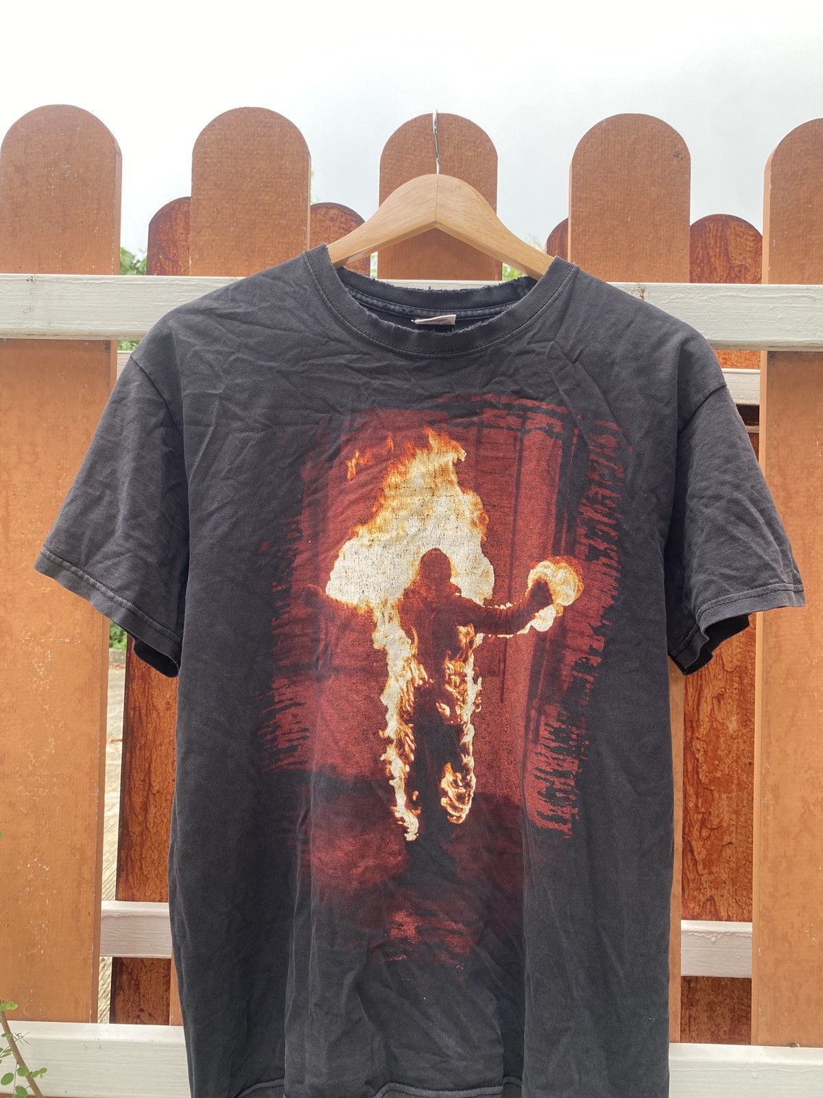 Vintage Vintage 1997 Rammstein Burning Man Printed Tee | Grailed