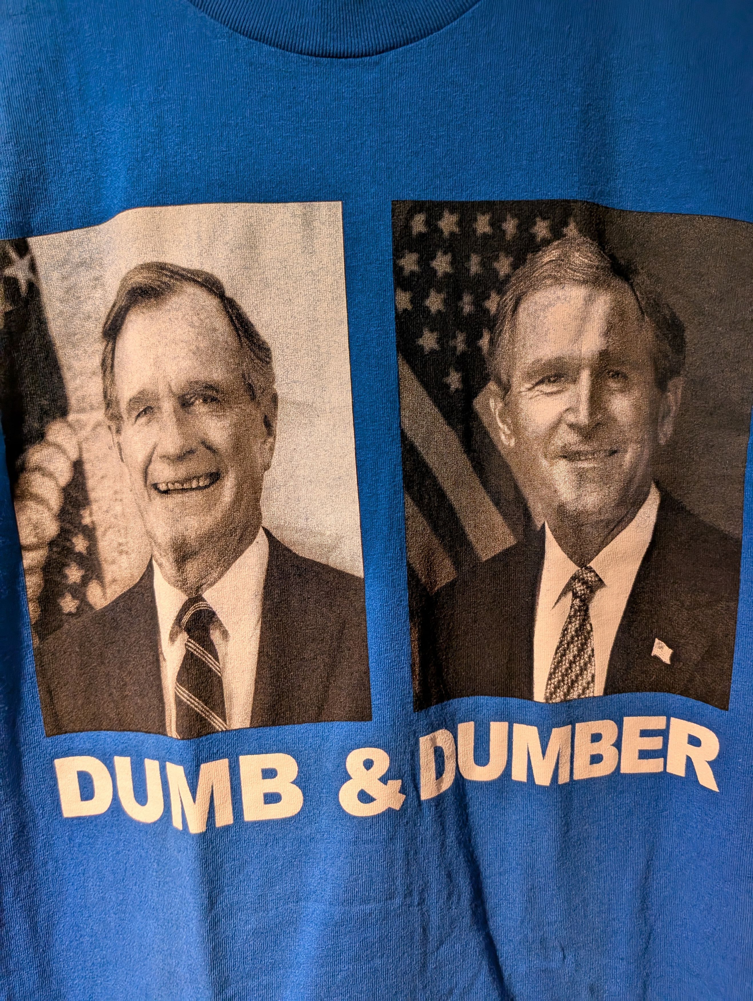 Fruit Of The Loom Vintage Dumb & Dumber George H.W Bush George W Bush T-Shirt Size US L / EU 52-54 / 3 - 2 Thumbnail