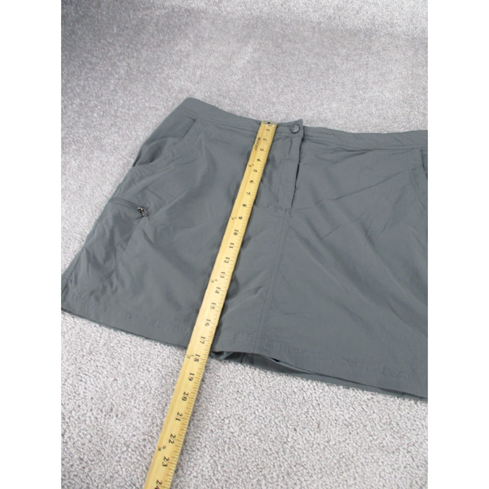 Vintage L.L.Bean Skort Womens 18 Gray Nylon Spandex Zip Plus Gray Skort Women 18 Nylon Size 40" / US 18 - 6 Thumbnail