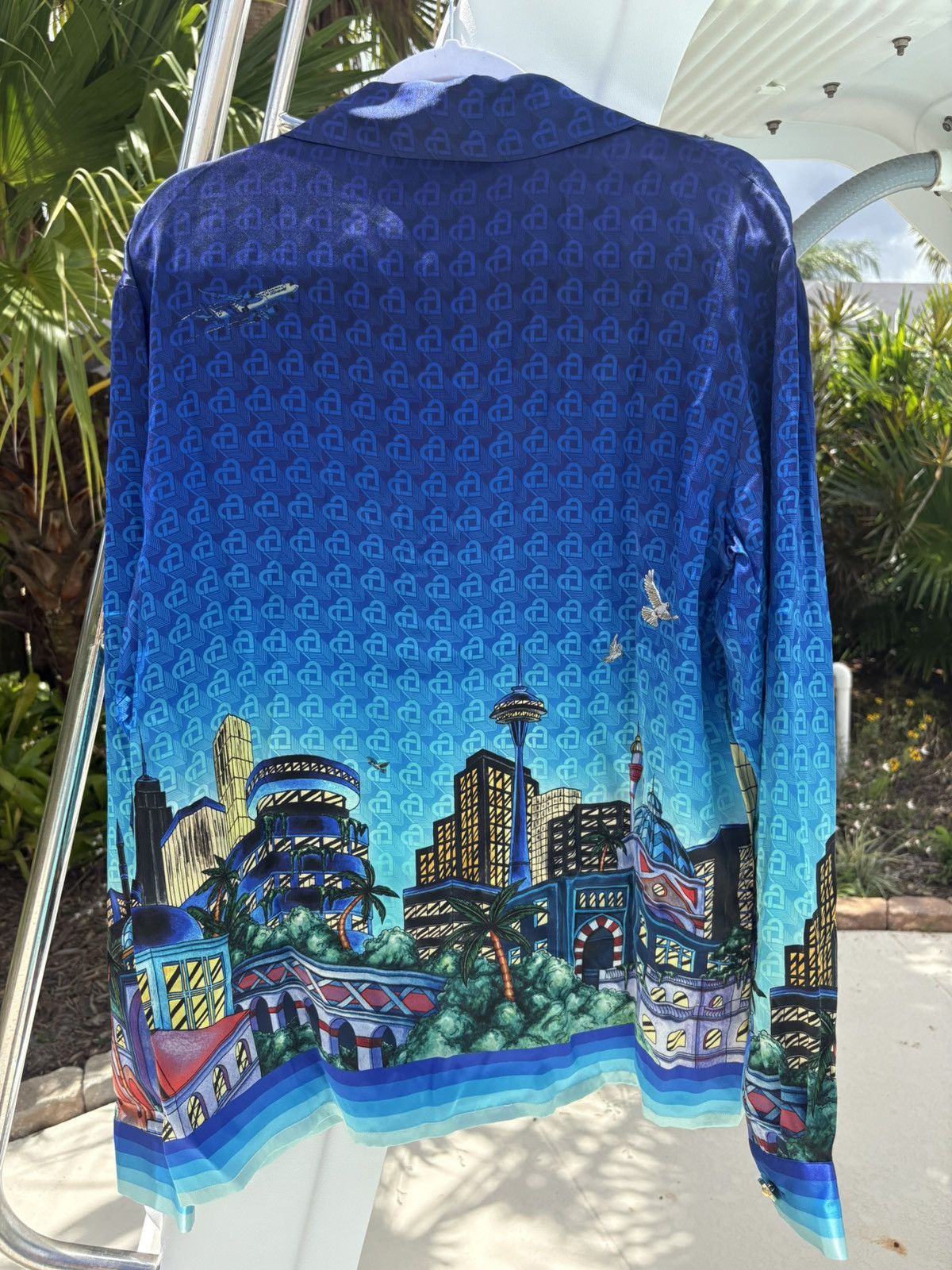 Casablanca Casablanca - The Night View Silk Shirt Size US M / EU 48-50 / 2 - 2 Thumbnail