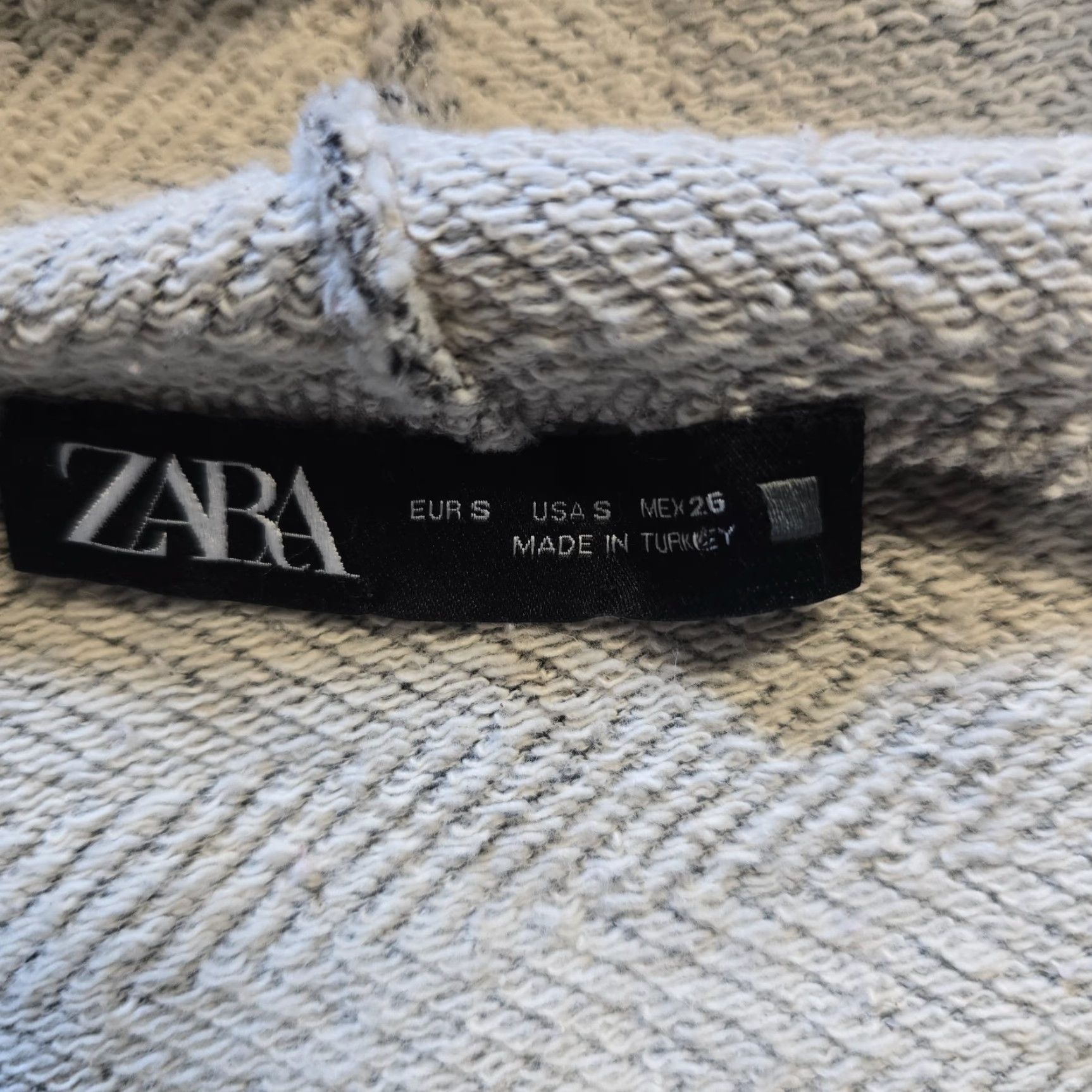 Zara Zara Sweater Womens Size S Gray Hoodie Pockets Dress Tunic Lounge Casual Pullover Knit Regular 3/4 Sleeve Size S / US 4 / IT 40 - 4 Thumbnail