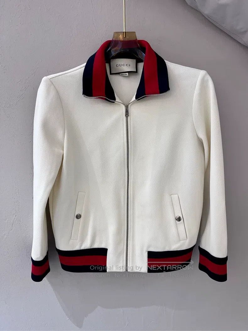 Gucci Gucci Striped stand-up collar zipper long-sleeved jacket Size M / US 6-8 / IT 42-44 - 1 Thumbnail