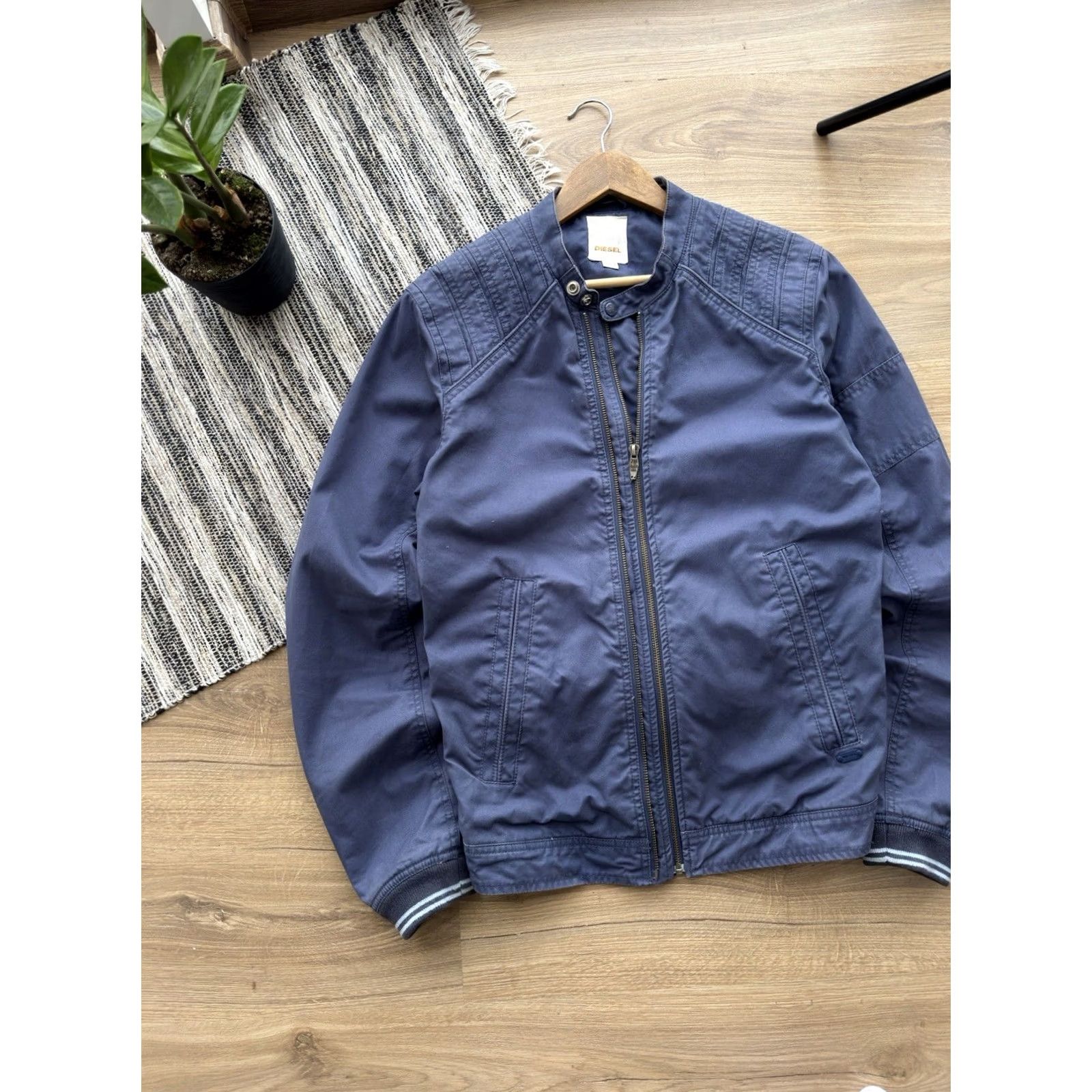 Diesel DIESEL VINTAGE BIKER JACKET Denim Blue Cotton Size M Men Classic 80s 90s Retro Streetwear Size US M / EU 48-50 / 2 - 2 Thumbnail