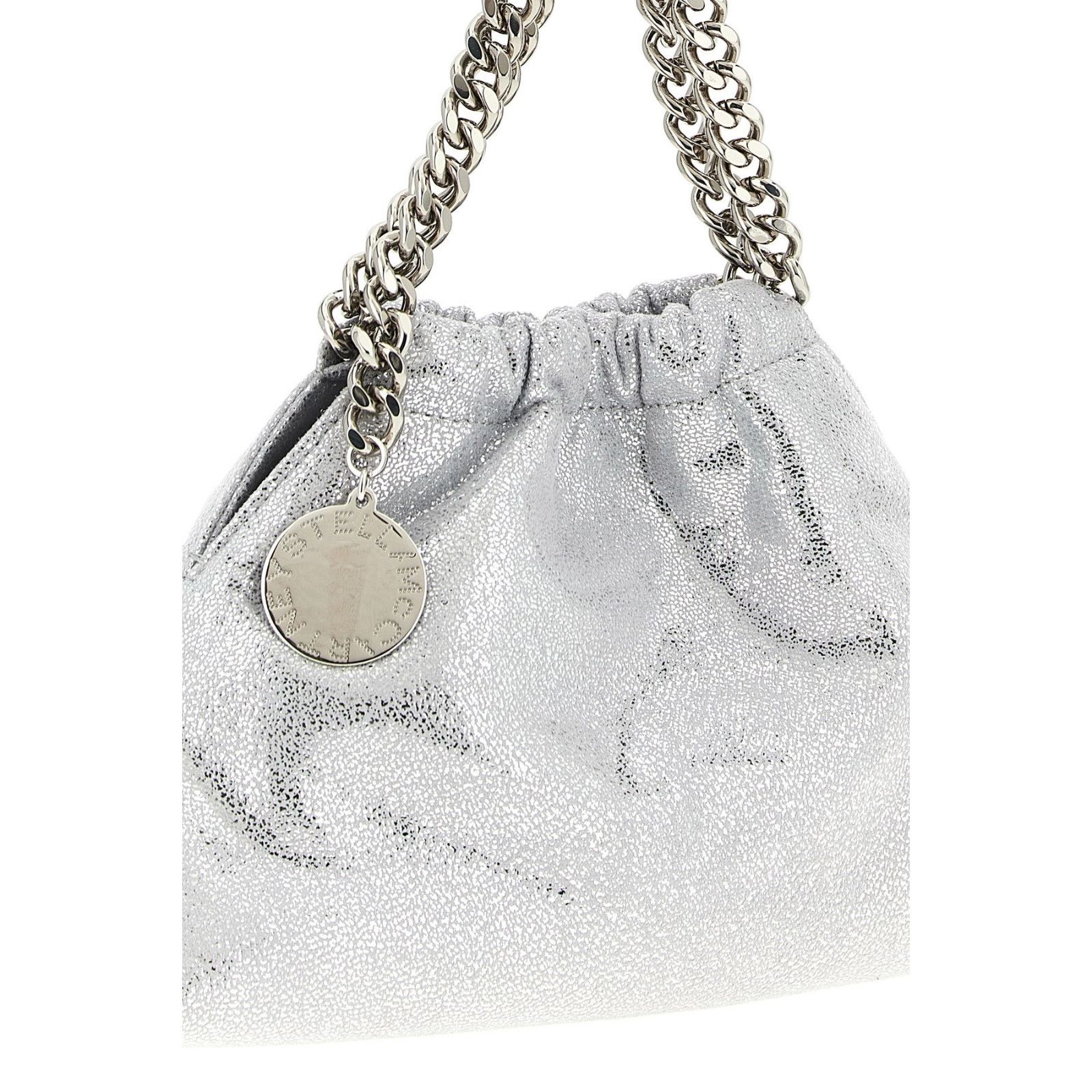 Stella McCartney STELLA MCCARTNEY Falabella Mini Drawstring Silver Crossbody Size ONE SIZE - 3 Thumbnail