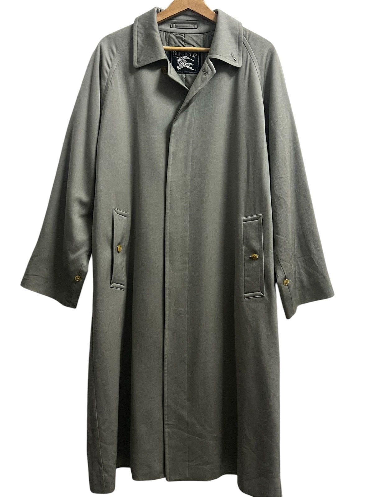 Burberry BURBERRYS TRENCH COAT HOMME KAKI VINTAGE Soft wool Size US L / EU 52-54 / 3 - 1 Thumbnail