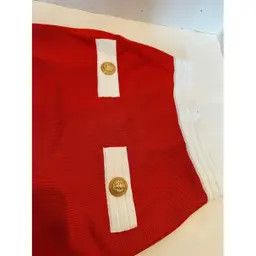 Balmain o1w1db10624 Skirts in Red Size 24" / US 00 / IT 34 - 3 Thumbnail