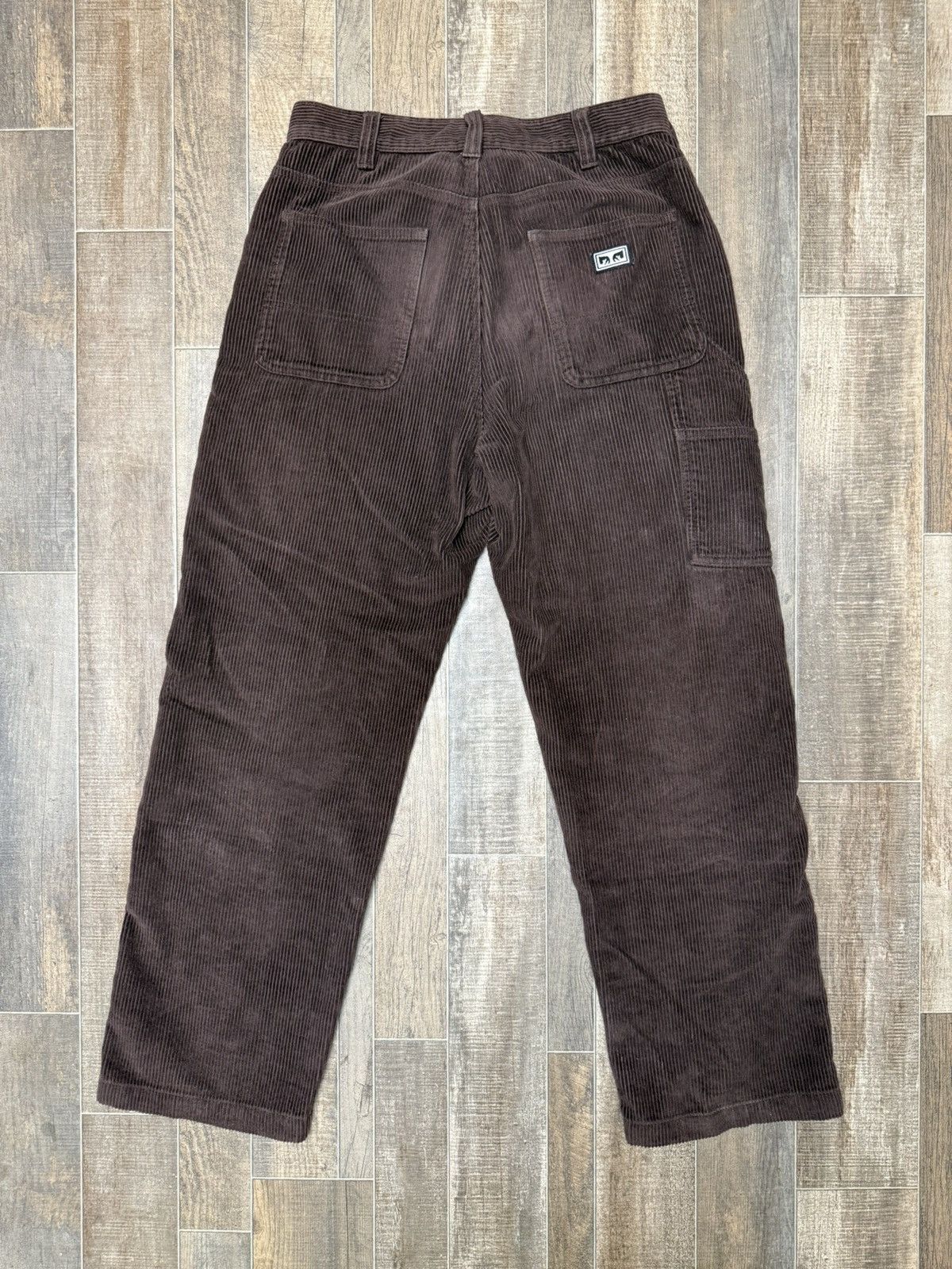 Obey Brown Corduroy Carpenter Double Knee Obey Jeans Straight Fit Size US 28 / EU 44 - 5 Thumbnail