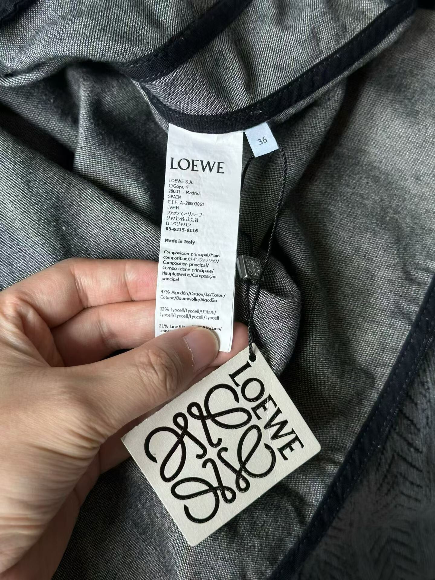Loewe loewe denim hooded jacket size 36 Size US M / EU 48-50 / 2 - 4 Thumbnail