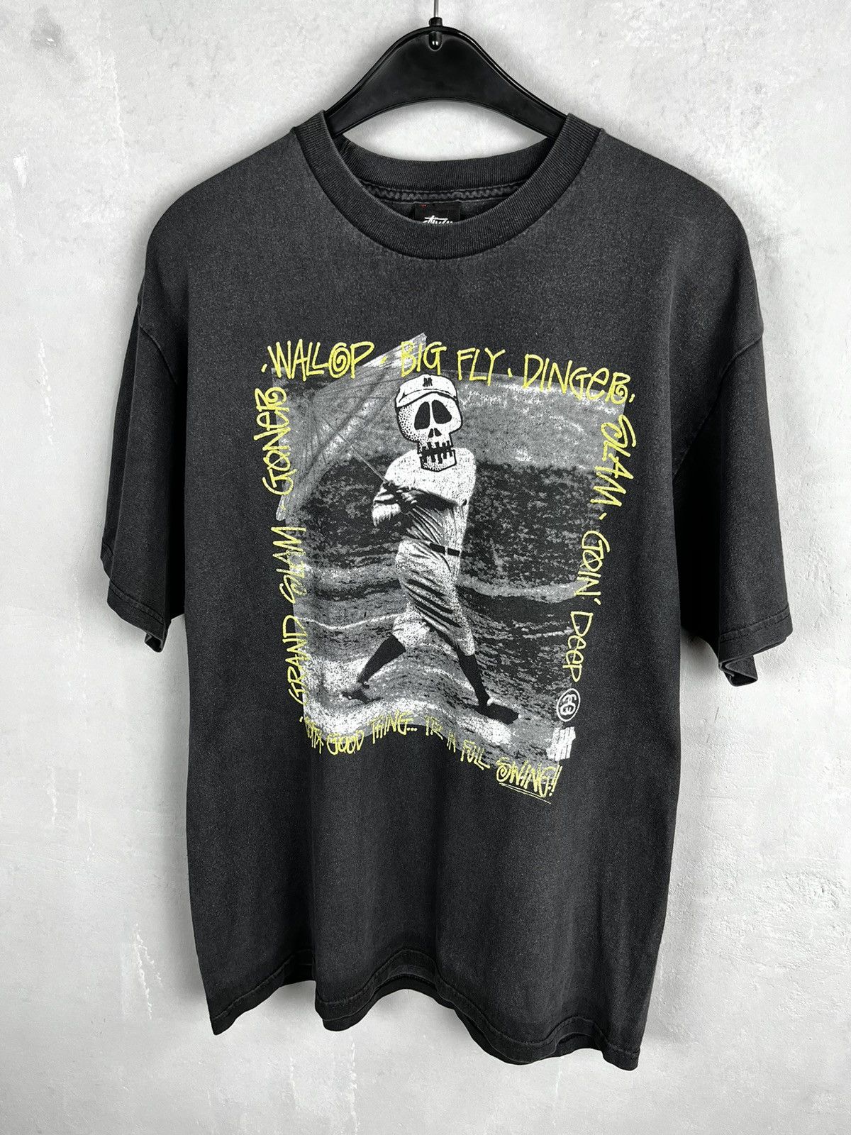 Stussy × Vintage Rare Vintage Stussy Skull Tshirt DISTRESSED Size US L / EU 52-54 / 3 - 1 Thumbnail