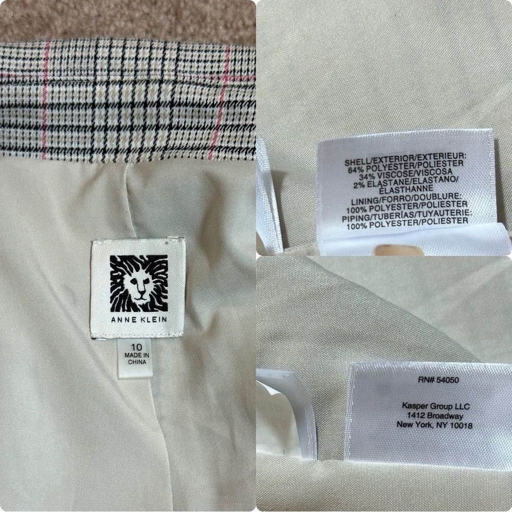 Anne Klein Anne Klein One Button Preppy Glen Plaid Blazer Pink Single Size L / US 10 / IT 46 - 5 Thumbnail
