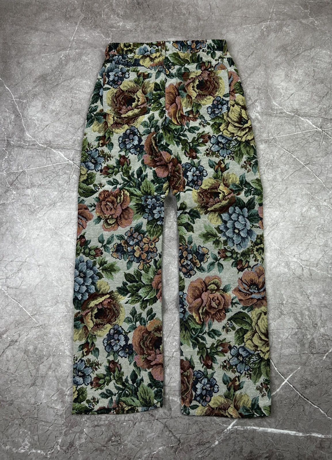 Jaded London × Vintage Jaded London Floral Boyfriend Pants Wide Leg Woven y2k Size 28" / US 6 / IT 42 - 2 Thumbnail