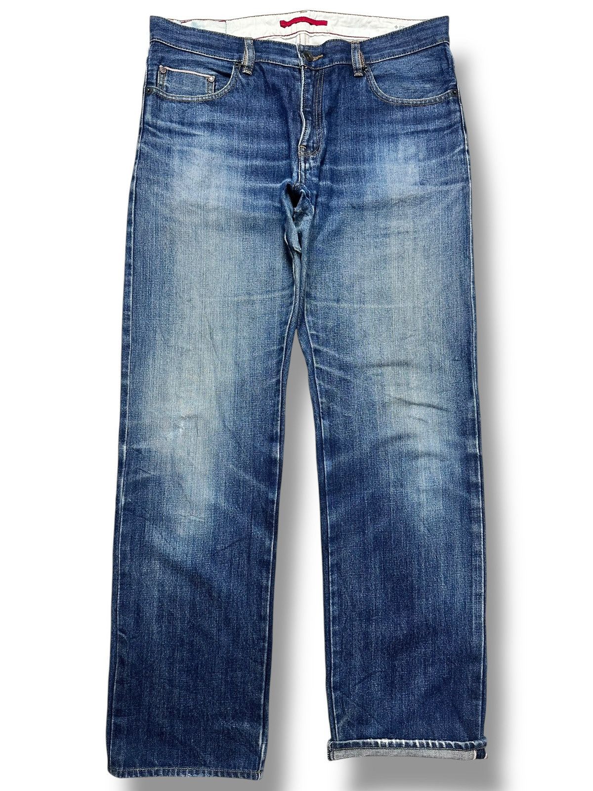 Victorinox Vintage Victorinox Premium Selvage Denim Light Blue Wash Size US 36 / EU 52 - 1 Thumbnail