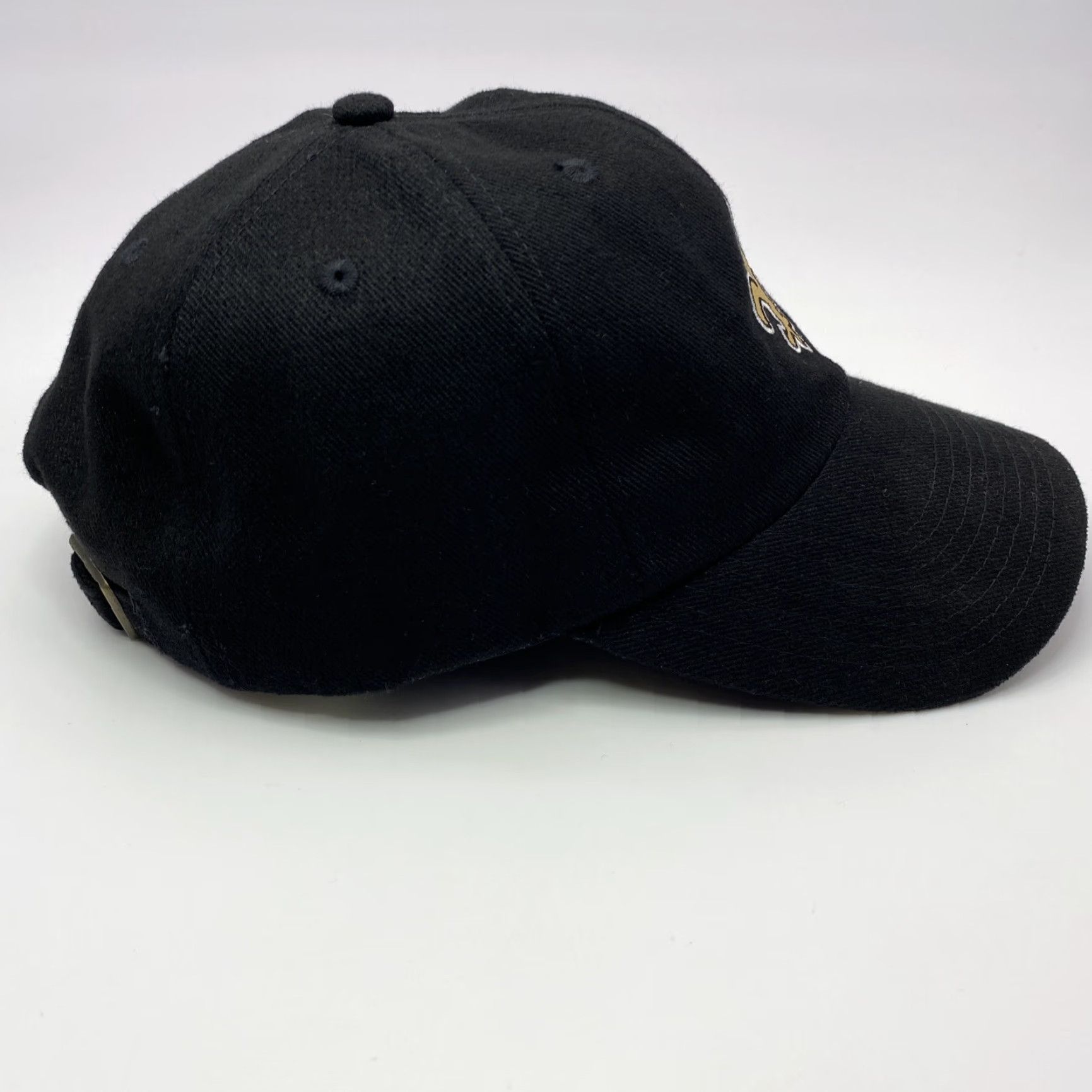 Logo Athletic VINTAGE 90s Logo Athletic NFL New Orleans Saints Adjustable Baseball Cap Black Twill Retro Mens Size ONE SIZE - 5 Thumbnail