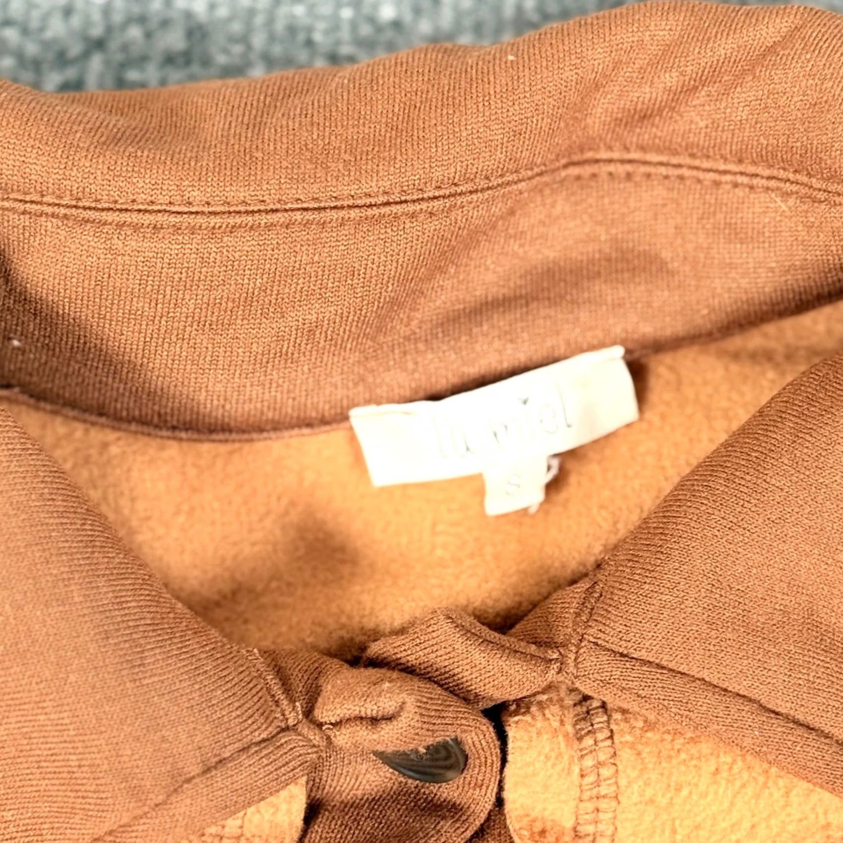 Vintage La Miel Fleece Shirt Jacket Shacket Oversized Button Up Brown Pockets Elbow Patch Casual Womens S Size S / US 4 / IT 40 - 4 Thumbnail