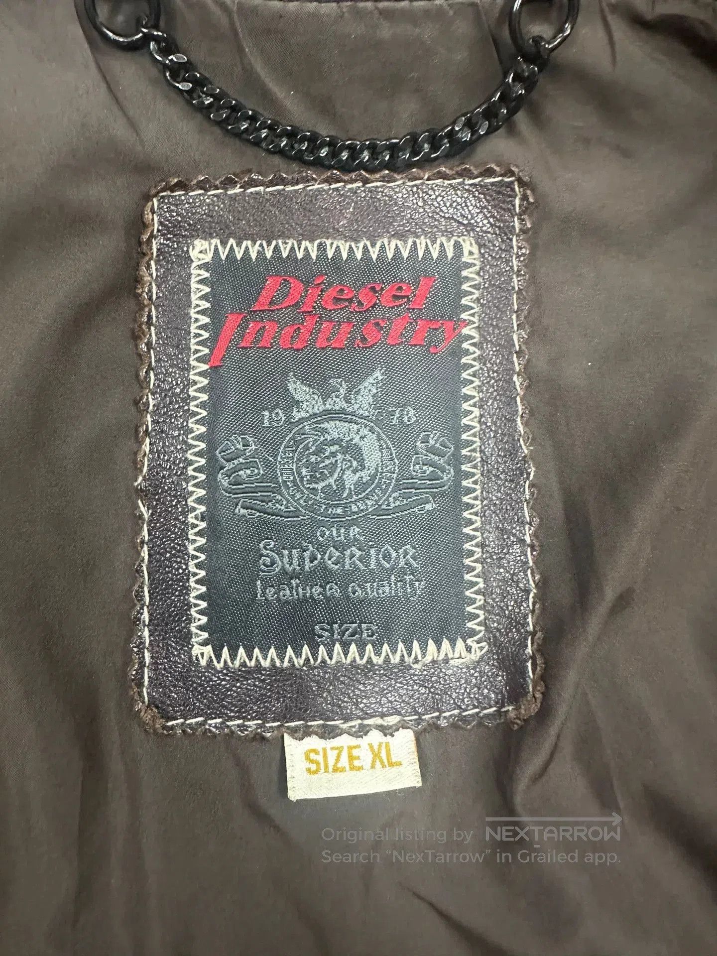 Diesel Diesel Men's Leather Motorcycle Jacket. Size US XL / EU 56 / 4 - 4 Thumbnail