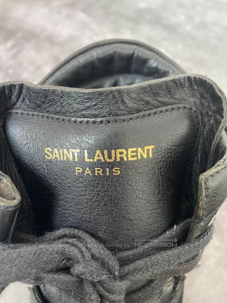 Saint Laurent Paris Saint Laurent Paris Back zipper diamond patch high-top fla Size US 8.5 / EU 41-42 - 7 Thumbnail