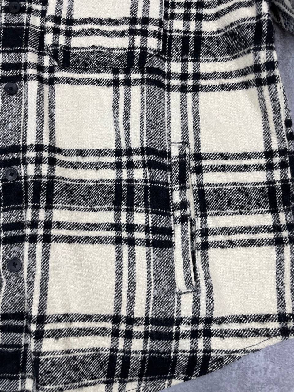Other Young Poets Society Men Wool Shirt Jacket Black White Check Size US XL / EU 56 / 4 - 6 Thumbnail