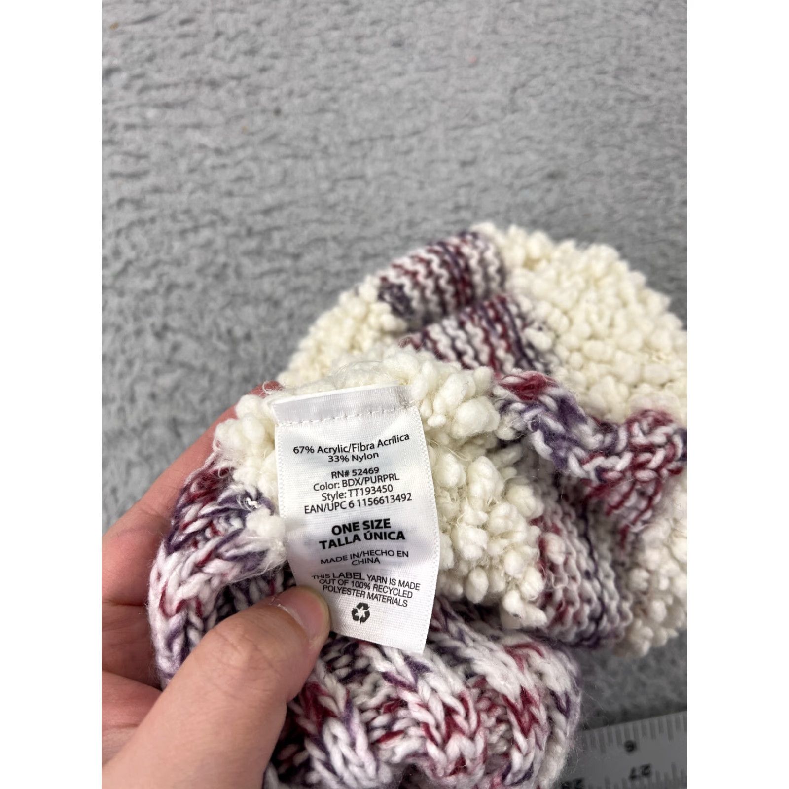 Walmart Walmart Beanie Toque Womens One Size White Red Knit Logo Acrylic Nylon Blend Hat Size ONE SIZE - 6 Thumbnail