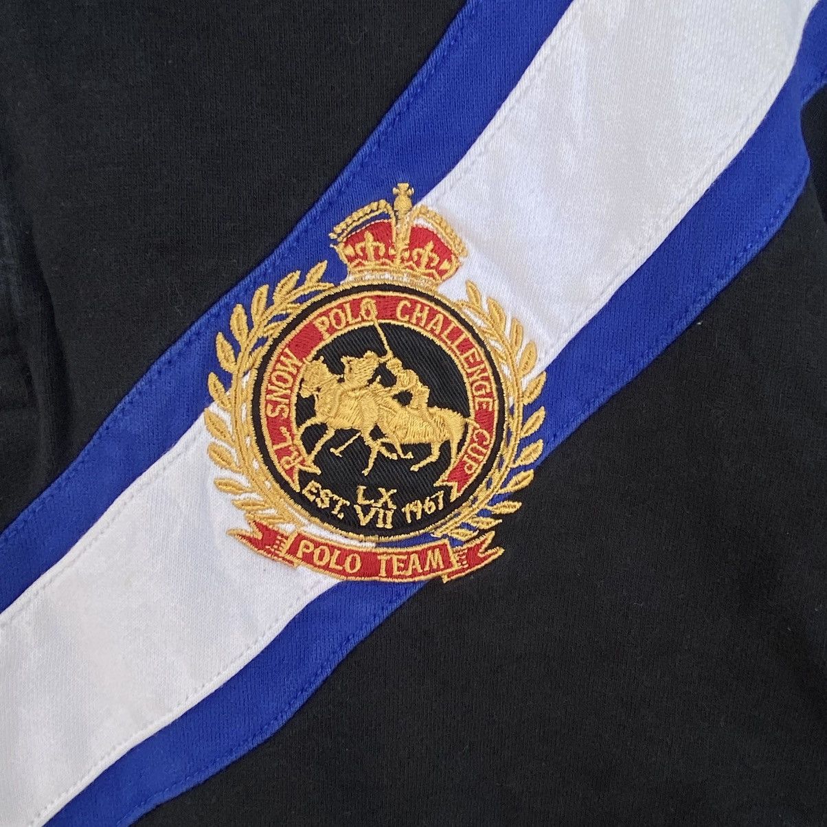 Other Vintage Ralph Lauren Rugby Polo Shirt Black And Blue Size XL Size US XL / EU 56 / 4 - 5 Thumbnail