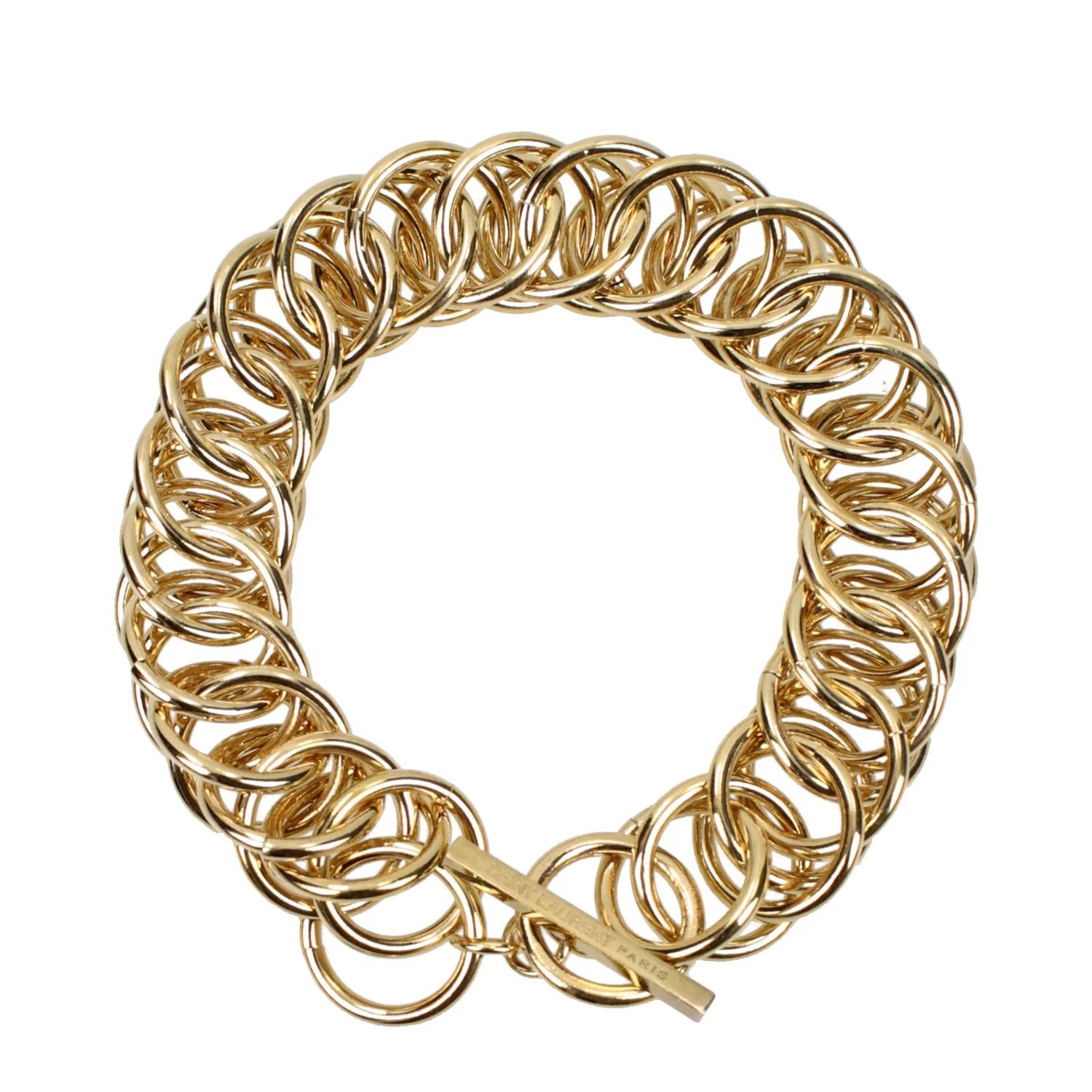 Saint Laurent Paris ob1o1e1124 Size: OS / Metal Bracelet in Gold Size ONE SIZE - 1 Preview