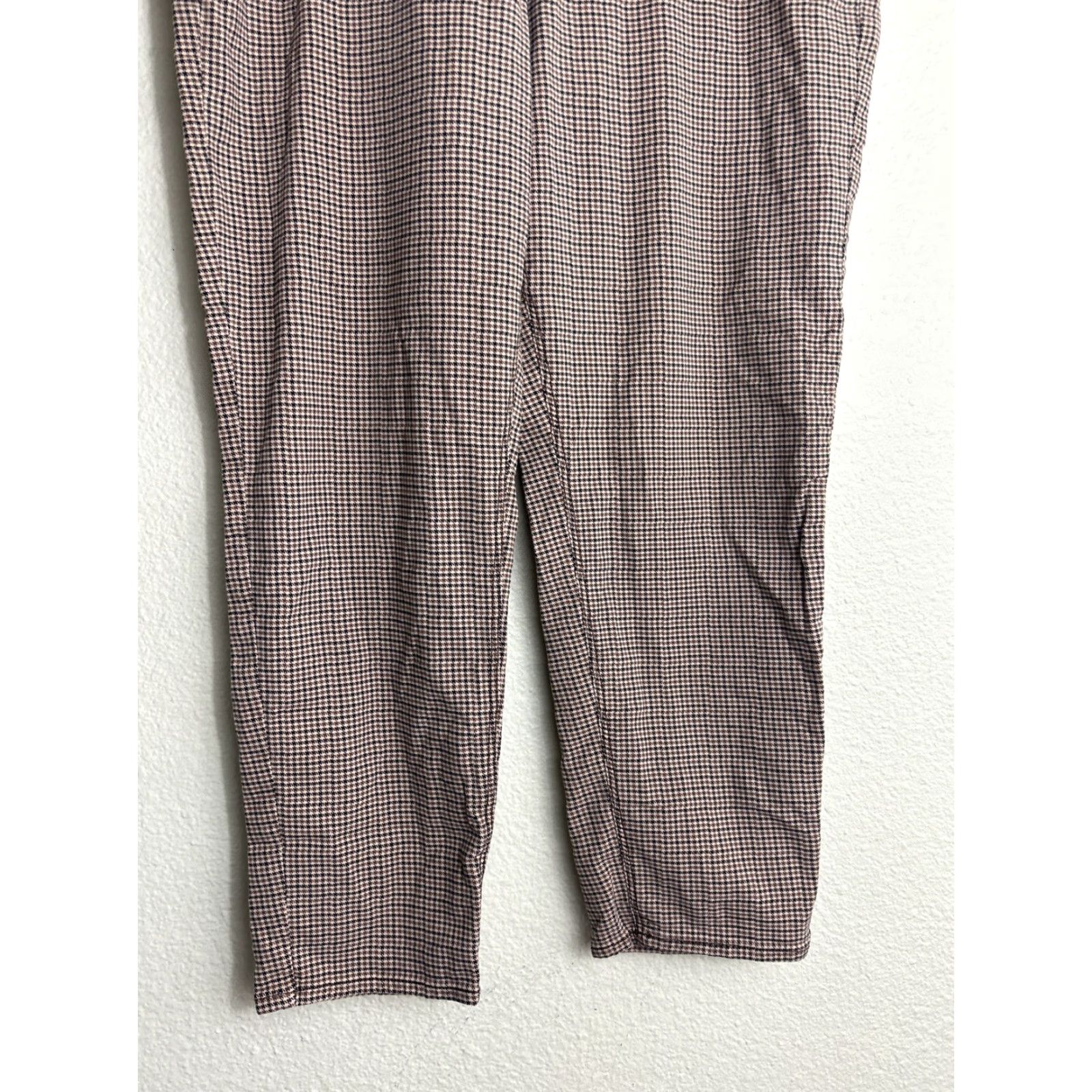 American Eagle Outfitters American Eagle Flex Pants Womens 18 Long Brown Houndstooth 38x29 Flaw Size 40" / US 18 - 2 Thumbnail