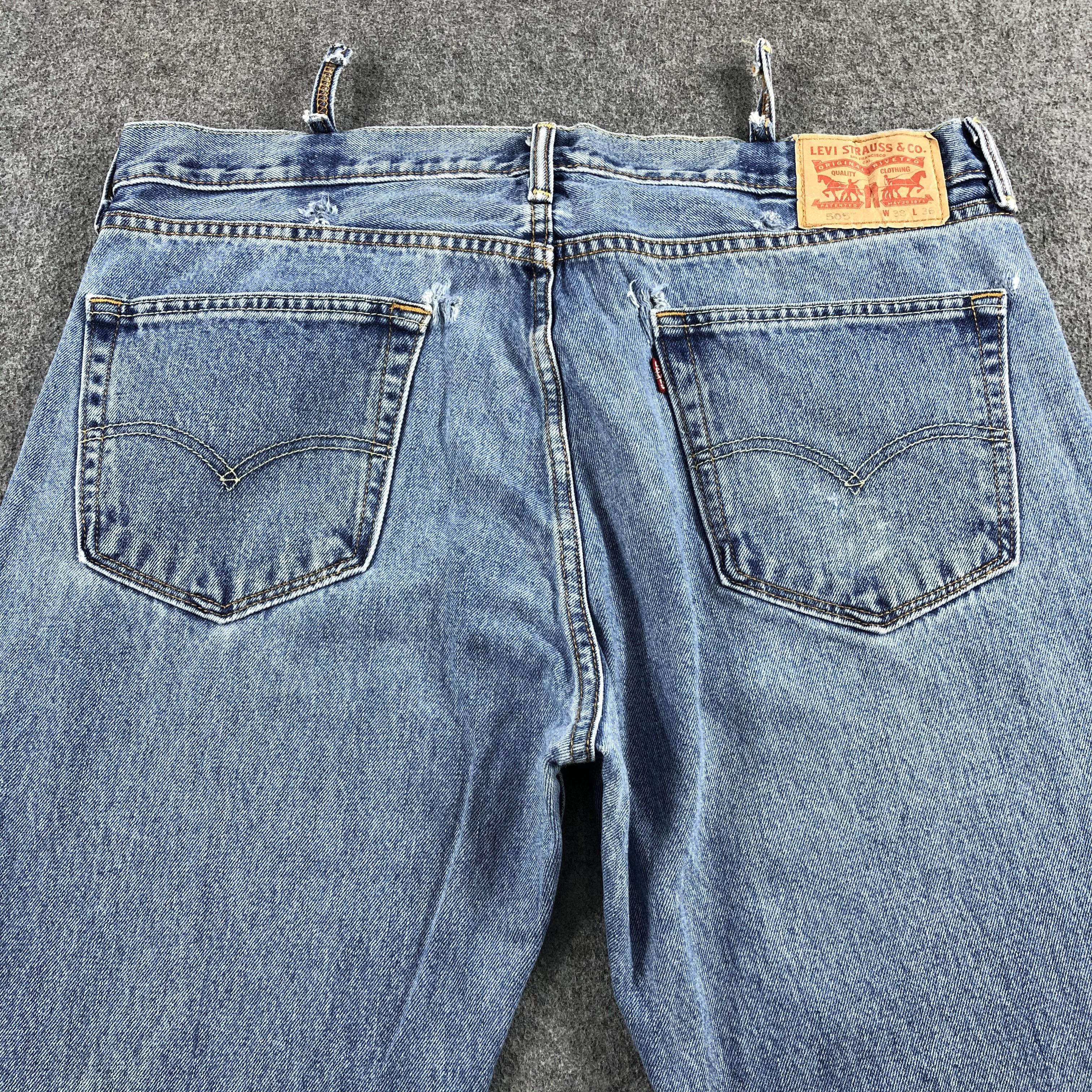 Levi's Vintage Blue Wash Levis 505 Jeans-J1676 Size US 38 / EU 54 - 4 Thumbnail