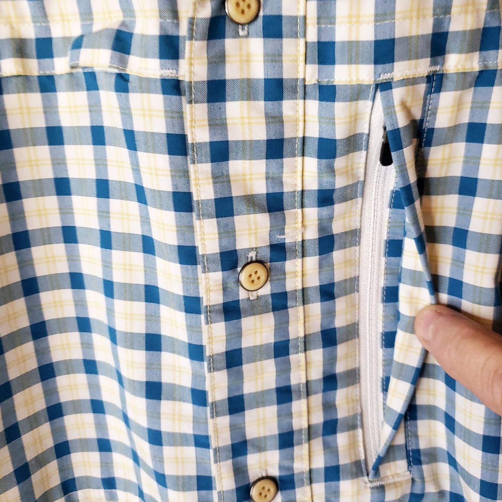 Vintage Vertx Shirt Mens Medium Blue Check Short Sleeve Conceal Carry Spring Summer Fall Casual Workwear Modern Outdoor Shirt Size US M / EU 48-50 / 2 - 5 Thumbnail