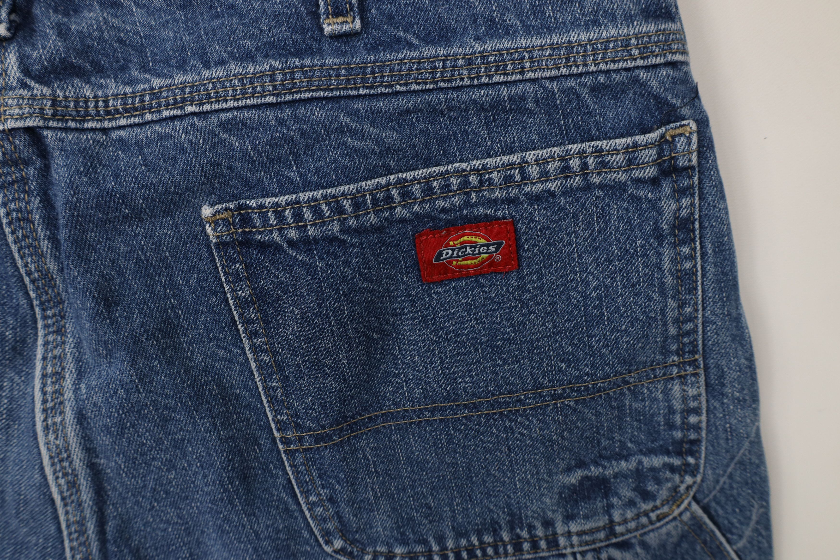 Dickies Vintage Y2K Dickies Wide Leg Dungaree Denim Jeans Blue Size US 36 / EU 52 - 13 Thumbnail