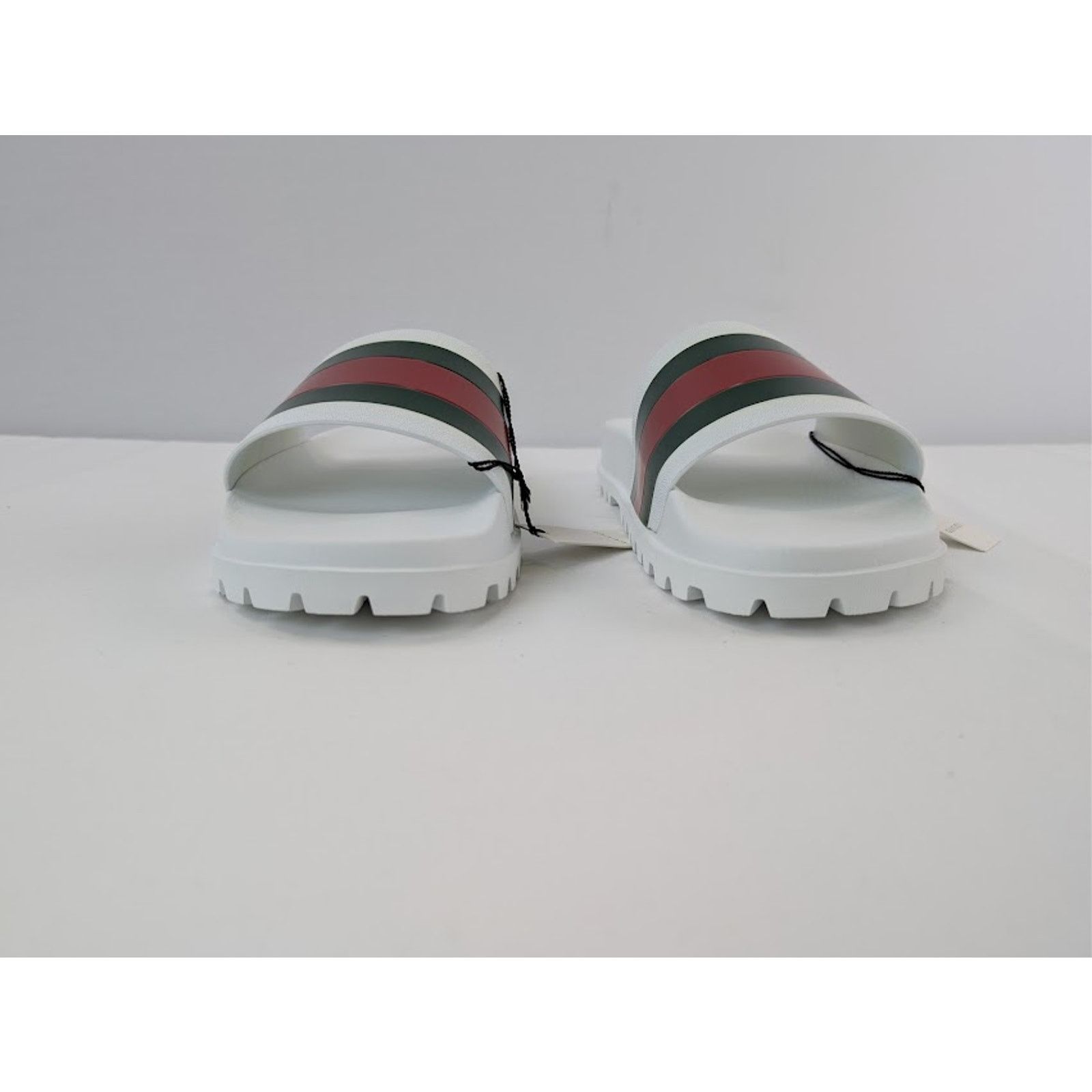 Gucci o1rshd1 13 Gucci-13.5 US / Web Slide Sandal in Great White Size US 14 / EU 47 - 9 Thumbnail