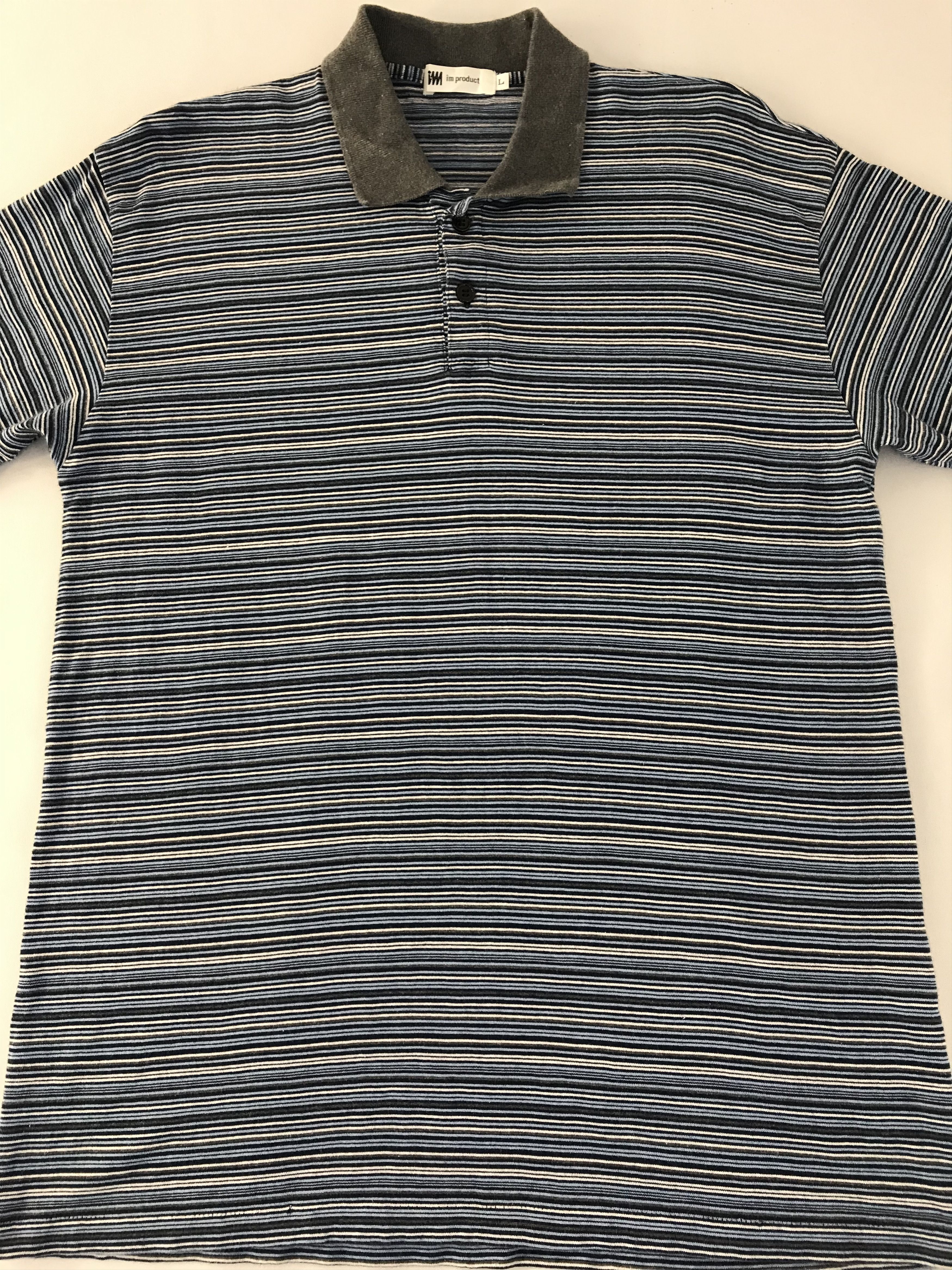 Issey Miyake IM Product Issey Miyake Striped Polo Tee Size US M / EU 48-50 / 2 - 3 Thumbnail