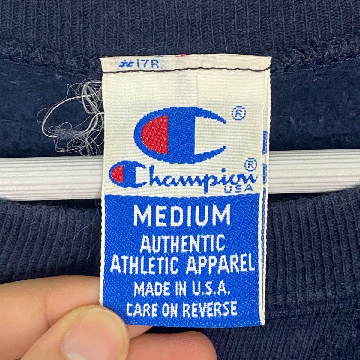 Vintage Vintage 90s Champion Blue Tag Sweatshirt Crewneck Blue Size US M / EU 48-50 / 2 - 5 Thumbnail
