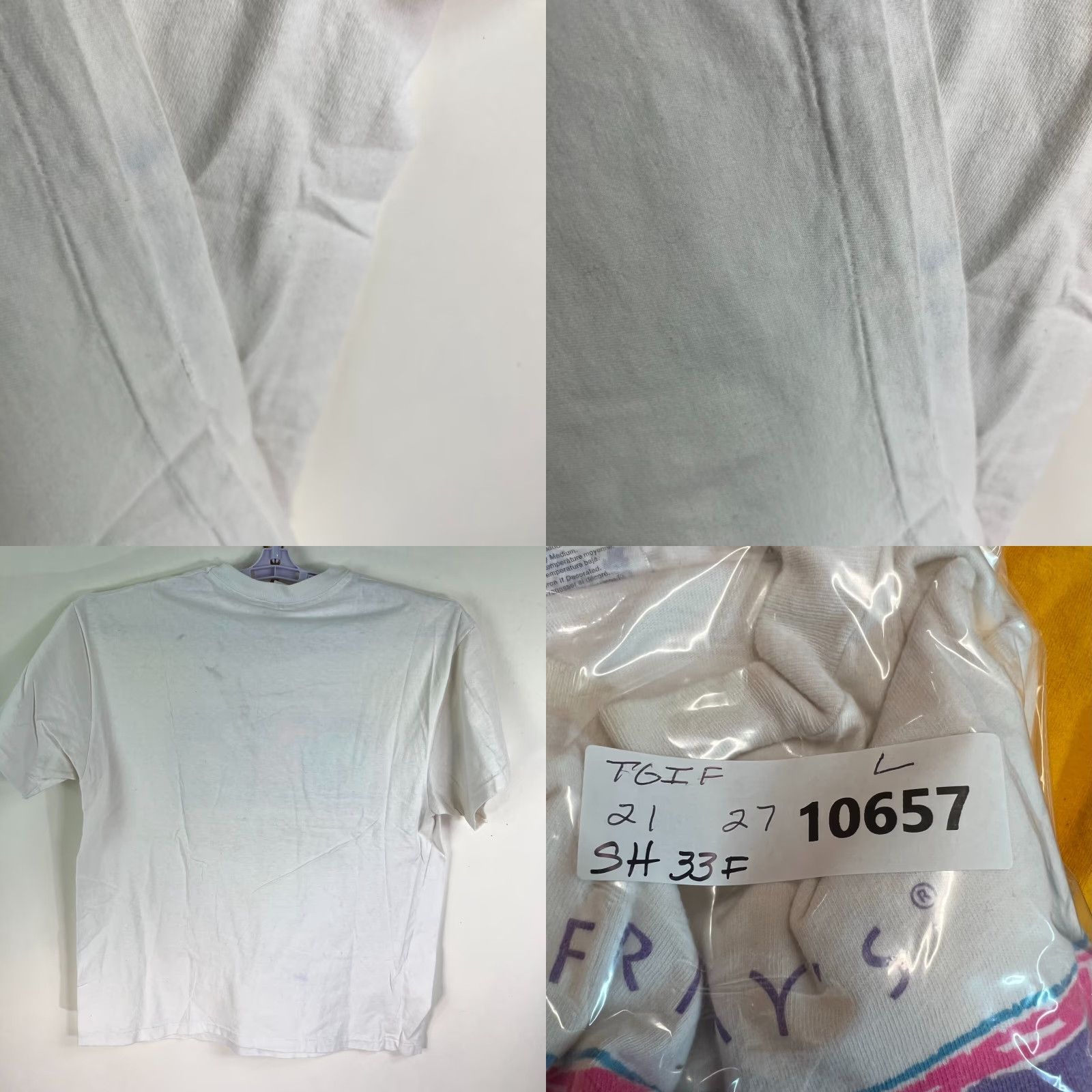 Hanes VINTAGE Hanes TGIF Dallas 1993 March of Dimes Cycling Race T-Shirt Adult Large White Graphic Print 90s Classic Mens Size US L / EU 52-54 / 3 - 8 Thumbnail