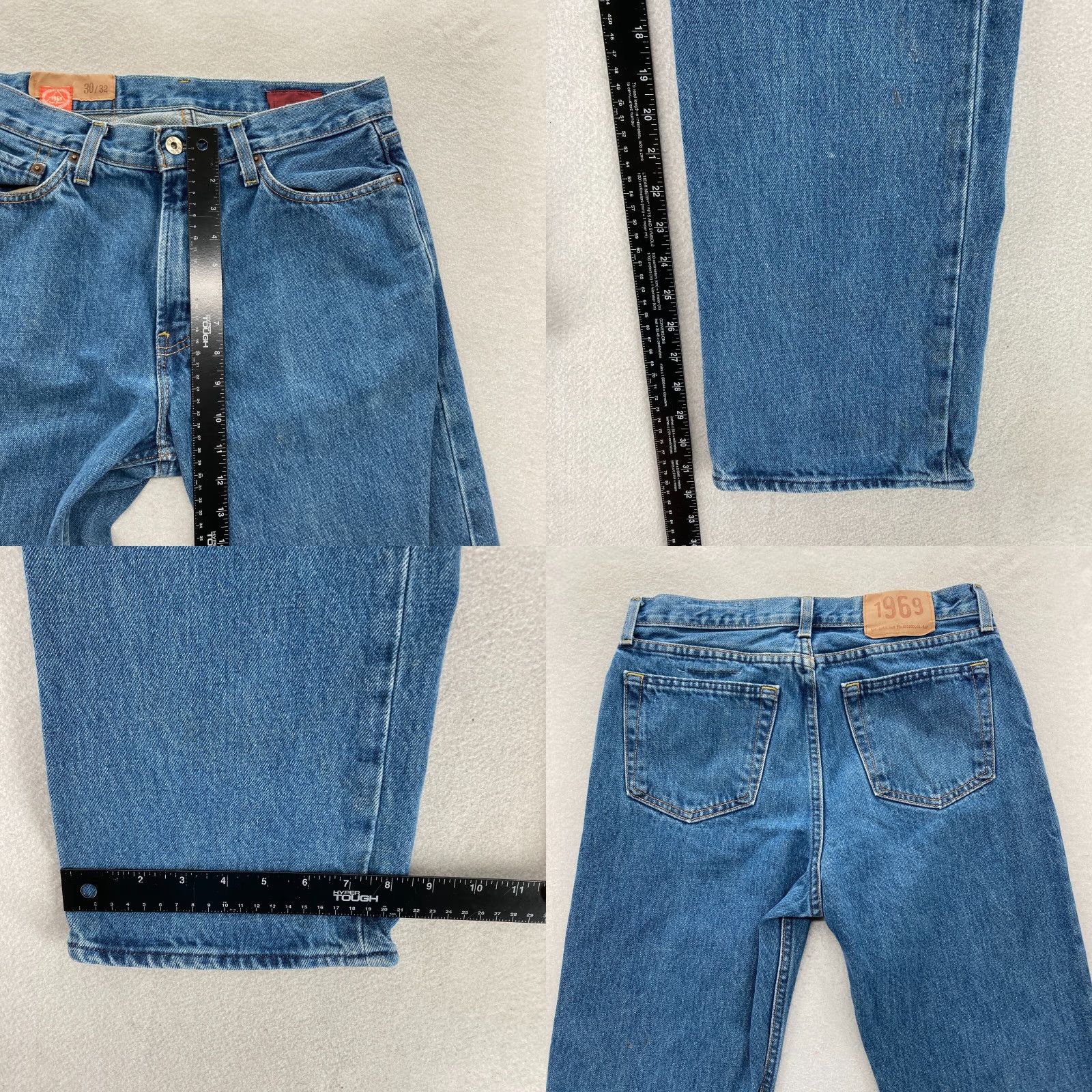 Gap VINTAGE Gap 1969 Jeans Mens 30x32 Straight Leg Dark Stone Wash Blue Denim Y2K Size US 30 / EU 46 - 9 Thumbnail