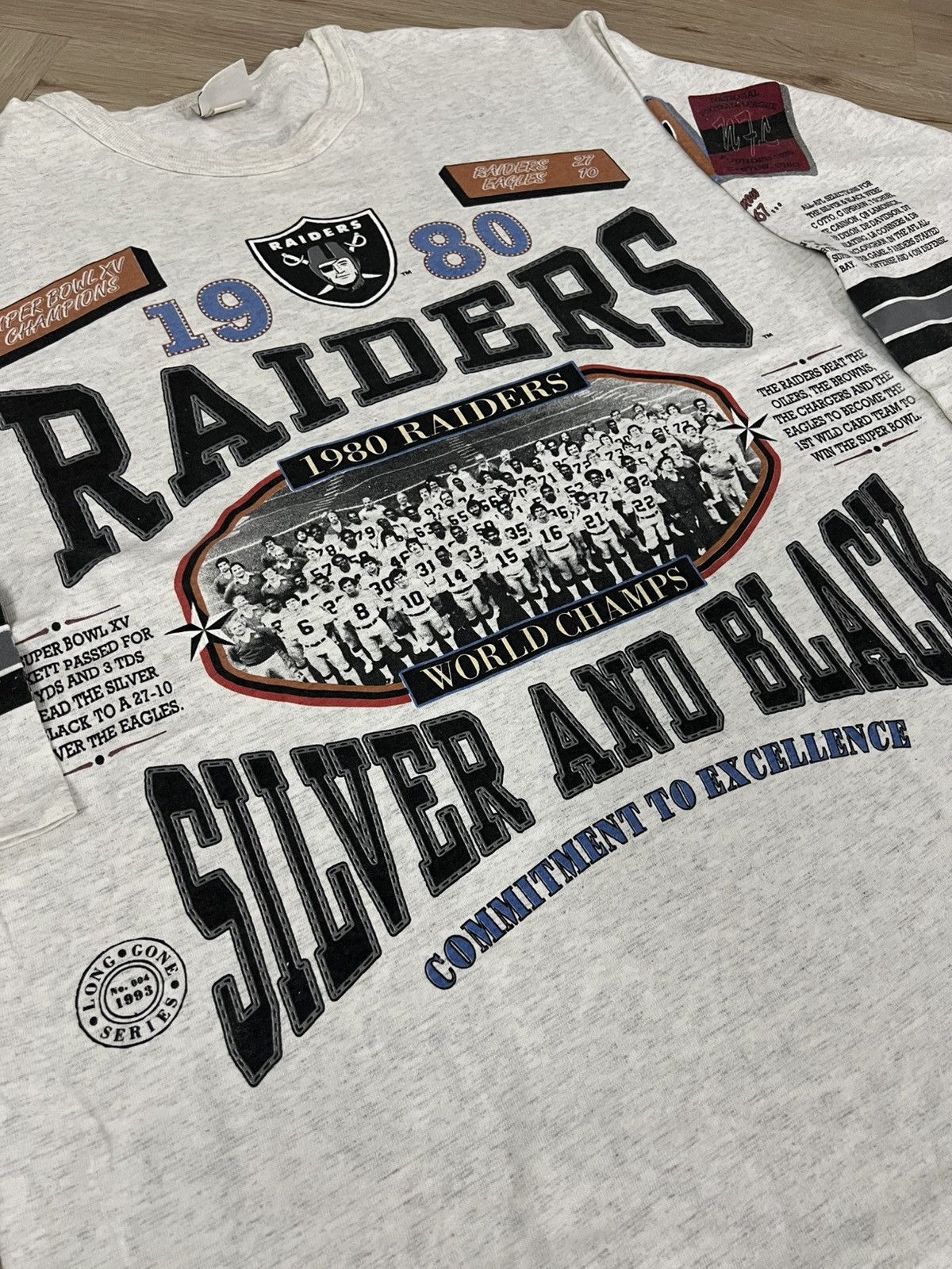 NBA × NFL × Vintage Vintage Raiders Long Gone 90s Shirt Size US XL / EU 56 / 4 - 3 Thumbnail