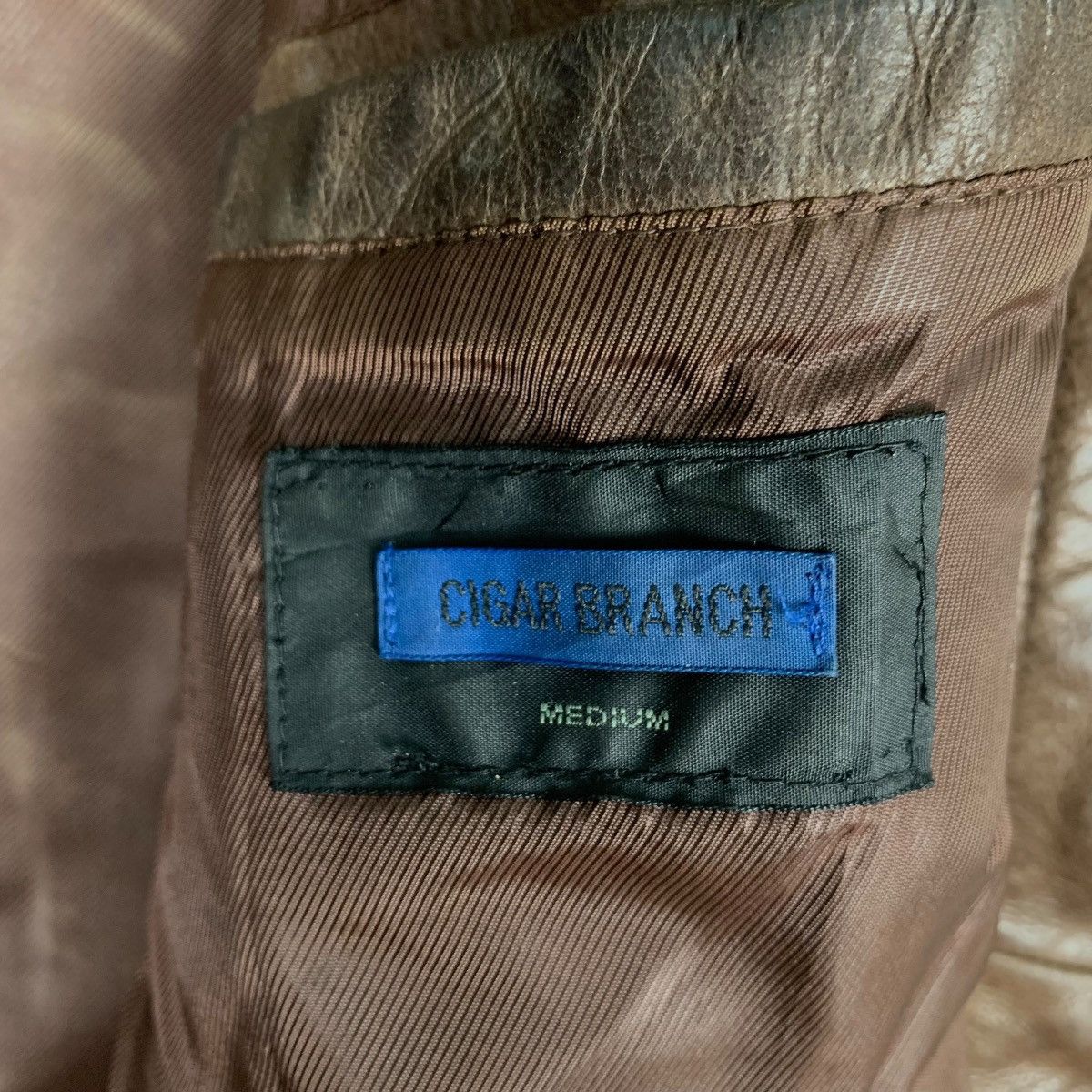Japanese Brand Rare CIGAR BRANCH Genuine Leather Overcoat #0452-C21 Size US M / EU 48-50 / 2 - 15 Thumbnail