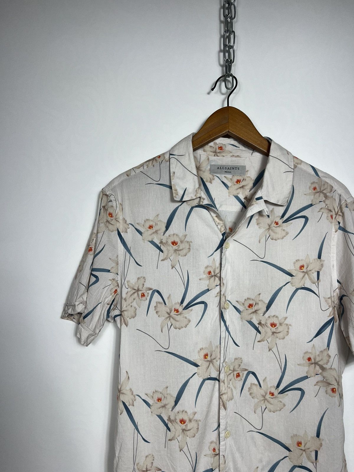 Allsaints Vintage Allsaints Aaru SS Flower Print 100% Viscose Hawaii Size US S / EU 44-46 / 1 - 2 Thumbnail