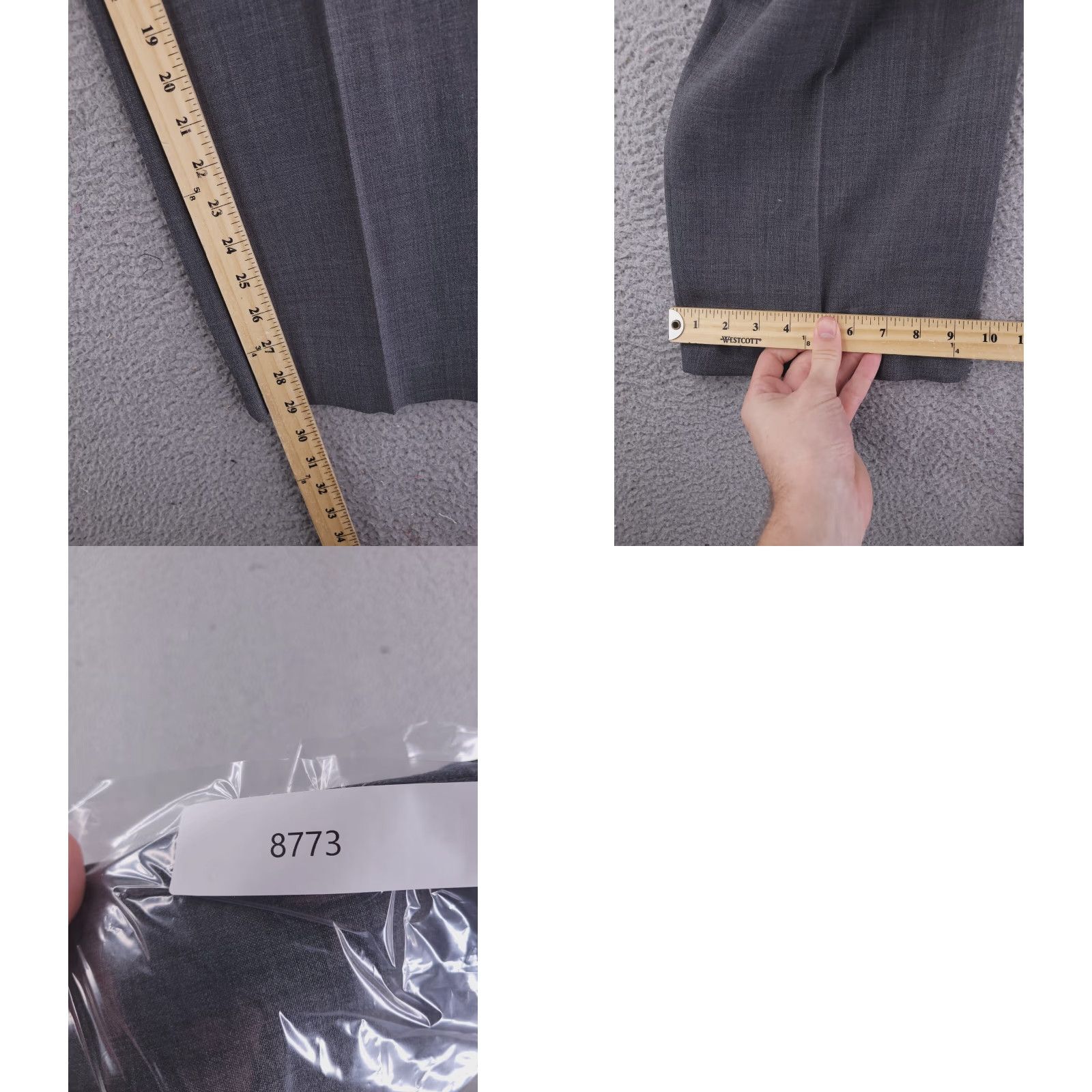 Haggar VINTAGE Haggar Pants Mens 39x29 Dacron Wool Dress Pleated Gray Size US 39 - 8 Thumbnail