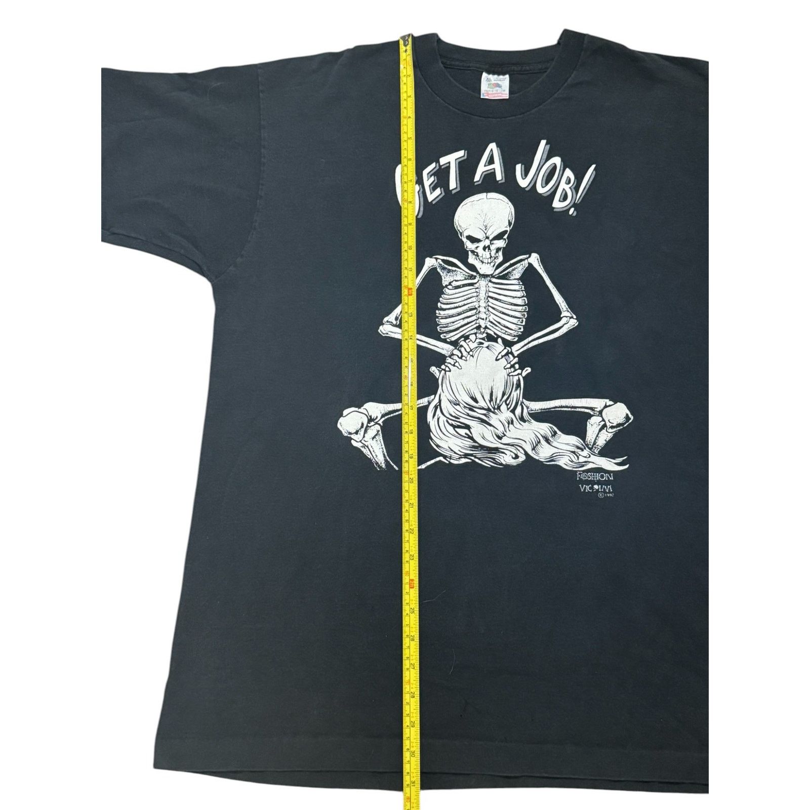 Fashion Victim Vintage 1992 Fashion Victim “Get A Job!” Skeleton shirt Size US XL / EU 56 / 4 - 6 Thumbnail