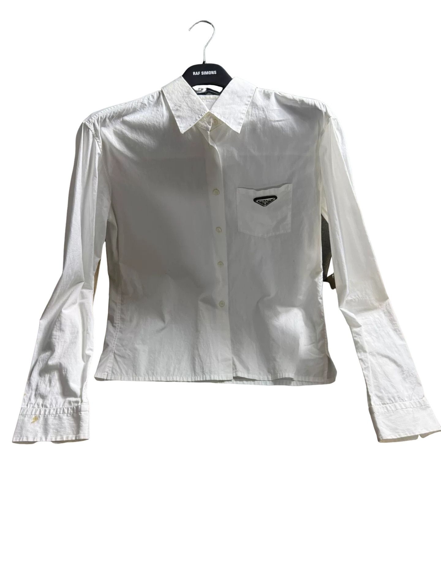 Prada Prada Logo Pocket White Button Up Shirt 42 Size US L / EU 52-54 / 3 - 1 Thumbnail