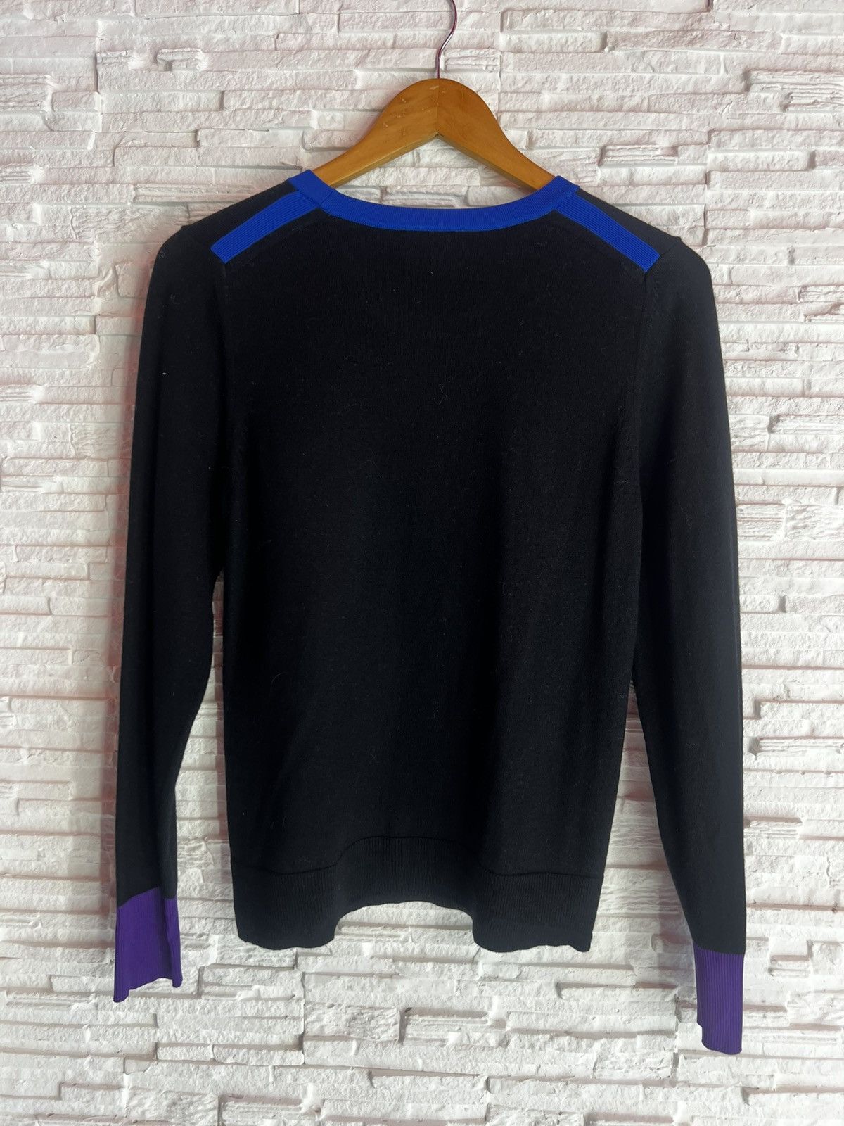 ME+EM ME+EM Colorblock Wool Sweater Black Multi Panel Knit Size M Size M / US 6-8 / IT 42-44 - 3 Thumbnail