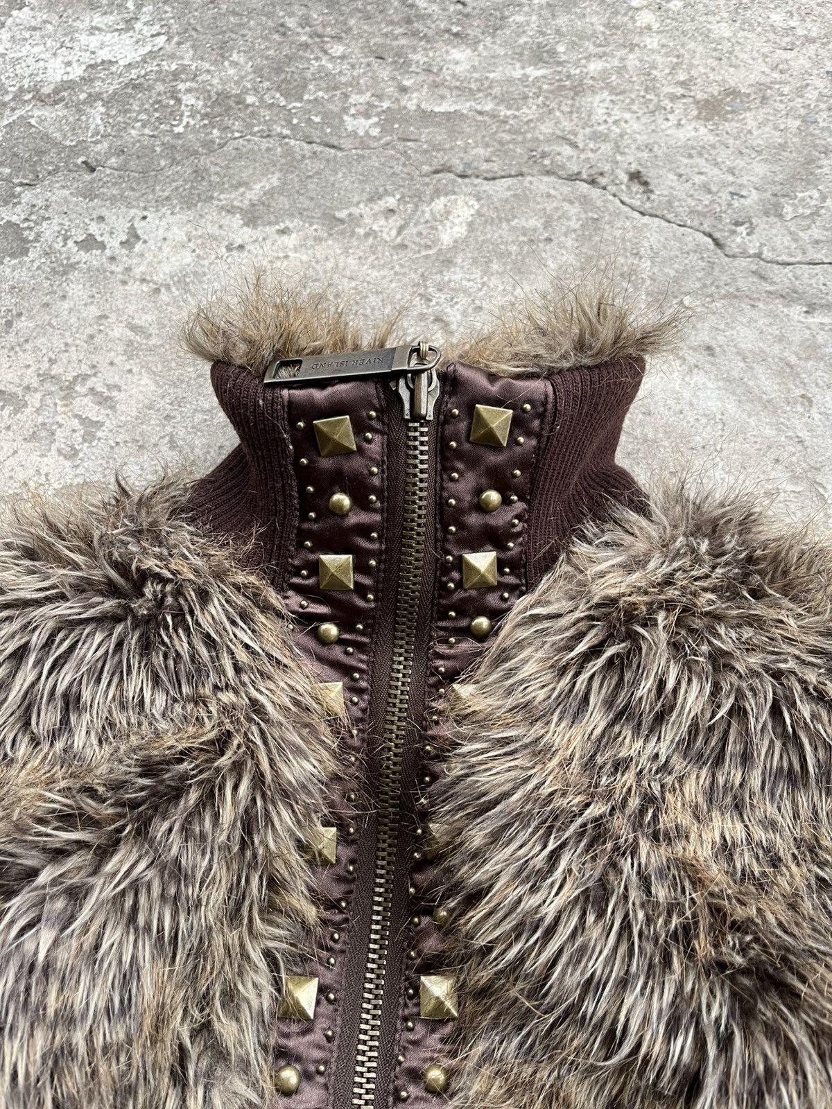 20471120 × If Six Was Nine × Le Grande Bleu (L.G.B.) Vintage Japanese Cropped Eco Fur Faux Fluffy Jacket Coat Y2K Size M / US 6-8 / IT 42-44 - 3 Thumbnail