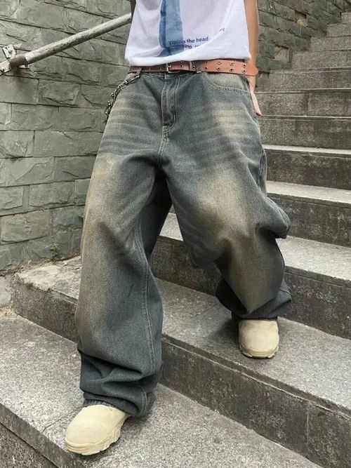 Jean Washed Baggy Denim Jeans Size US 30 / EU 46 - 4 Thumbnail