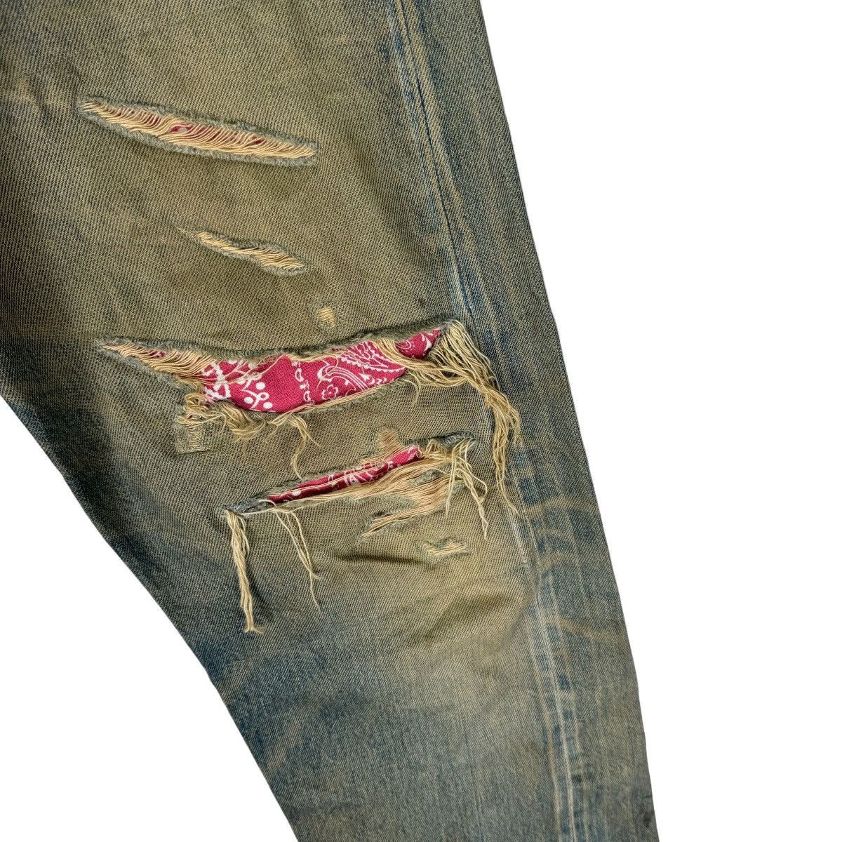 Levi's ☀️80s LEVI’S 501 RINDEN 524 PATCHWORK DENIM JEANS PANTS Size US 34 / EU 50 - 7 Thumbnail