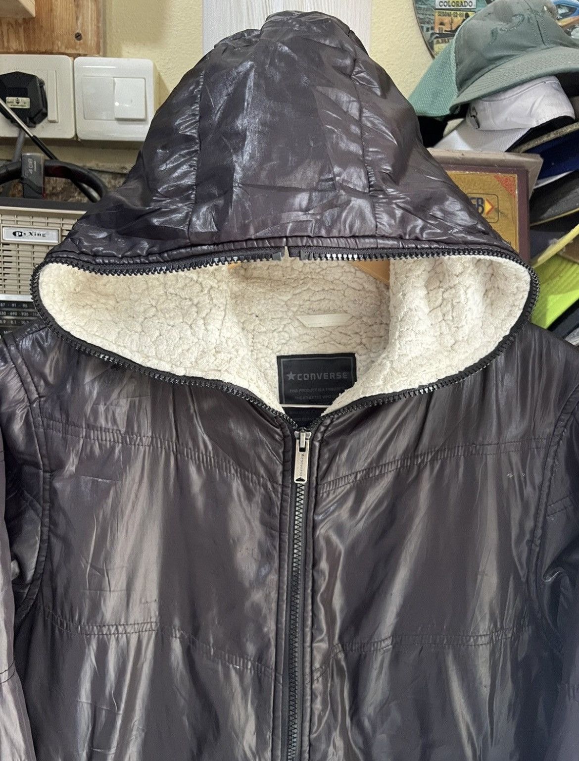 Converse 🔥Converse Full Zipper Hoodie Sherpa Jacket Size US M / EU 48-50 / 2 - 4 Thumbnail