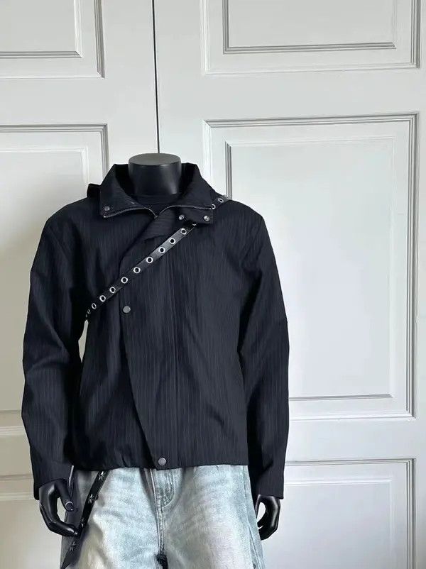 VIBE Vintage Street Punk Stripe Loose Casual Hooded Jacket Coat Size US XL / EU 56 / 4 - 3 Thumbnail