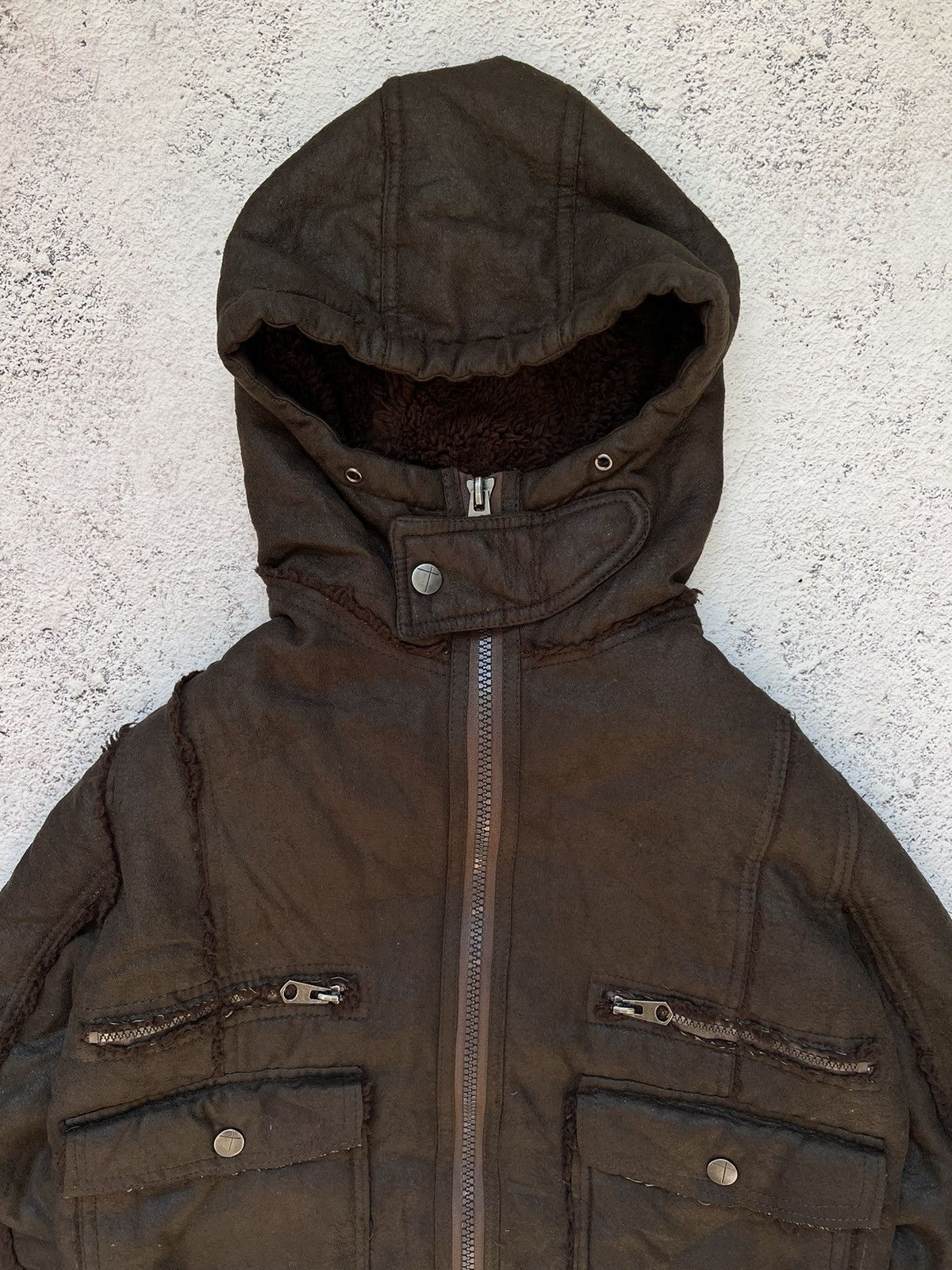 If Six Was Nine × Le Grande Bleu (L.G.B.) Vintage Grunge Zip Fur Jacket IfSixWasNine Y2K Japan Style Size M / US 6-8 / IT 42-44 - 4 Thumbnail