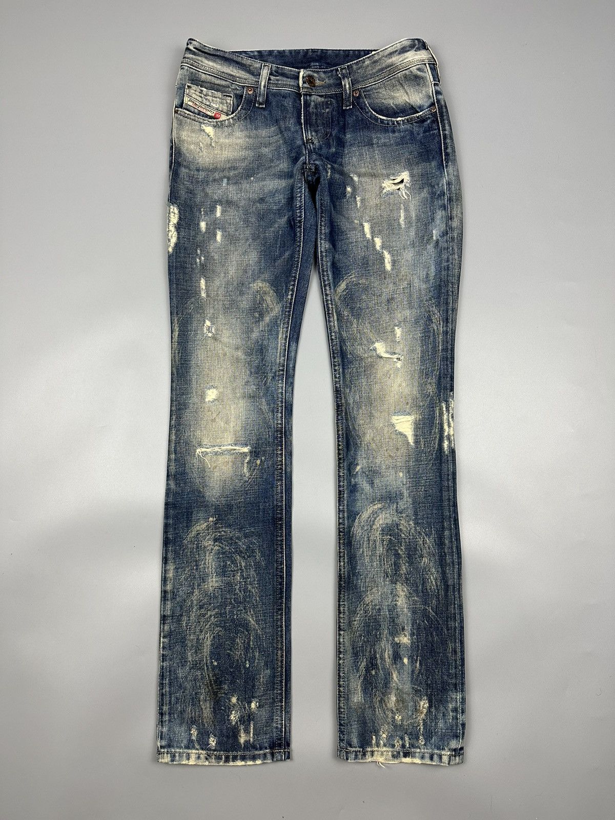 Diesel × Vintage 🔥Rare🔥Distressed Vintage Diesel Industry Lowky Regular Denim Size US 28 / EU 44 - 1 Thumbnail